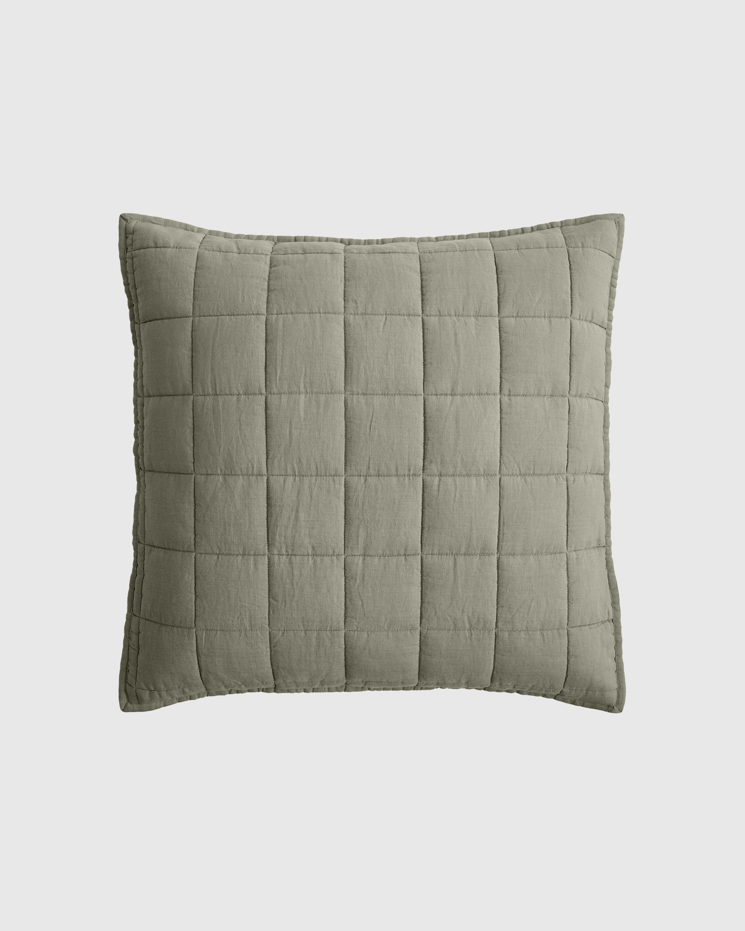 Willowleaf European Linen Box Quilted Euro Sham