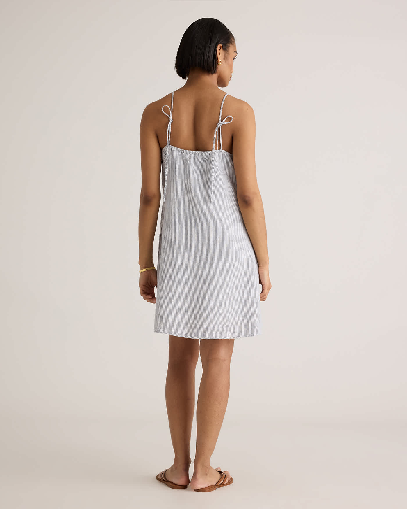 100% European Linen Spaghetti Strap Mini Dress 100% European Linen Spaghetti Strap Mini Dress