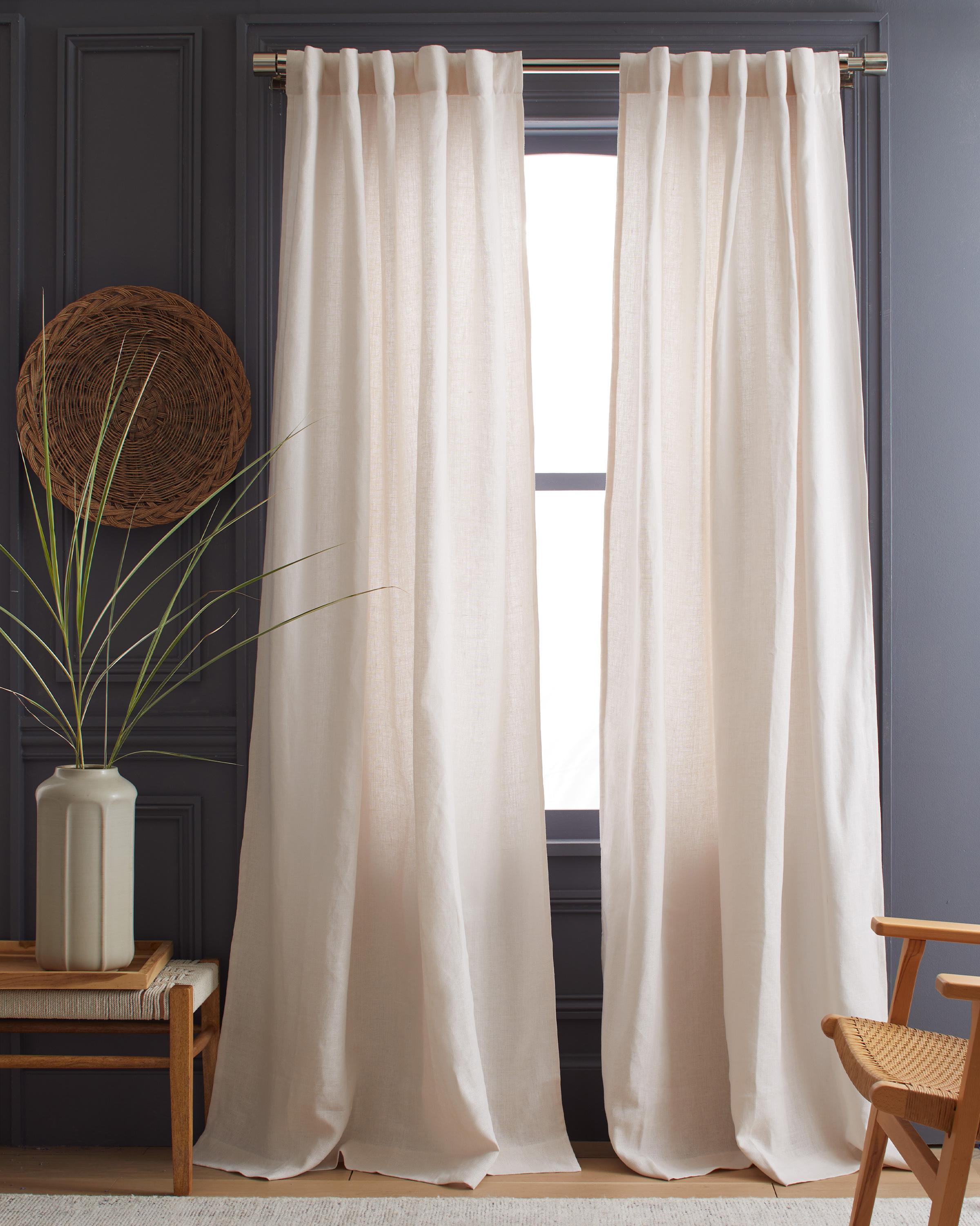 Sand Heavyweight European Linen Curtain