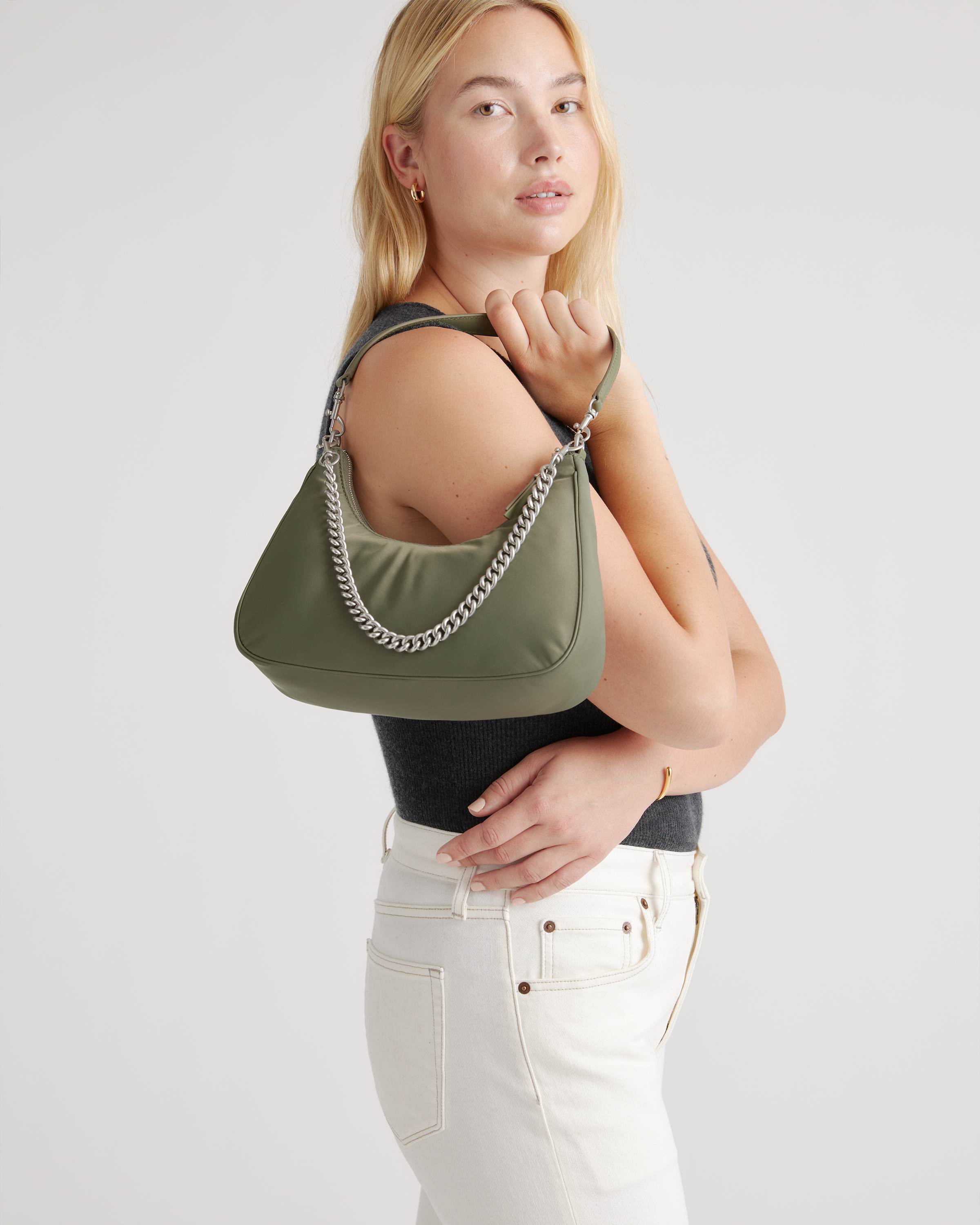 Quince Revive Nylon Convertible Crossbody Shoulder Bag - Thumbnail 5