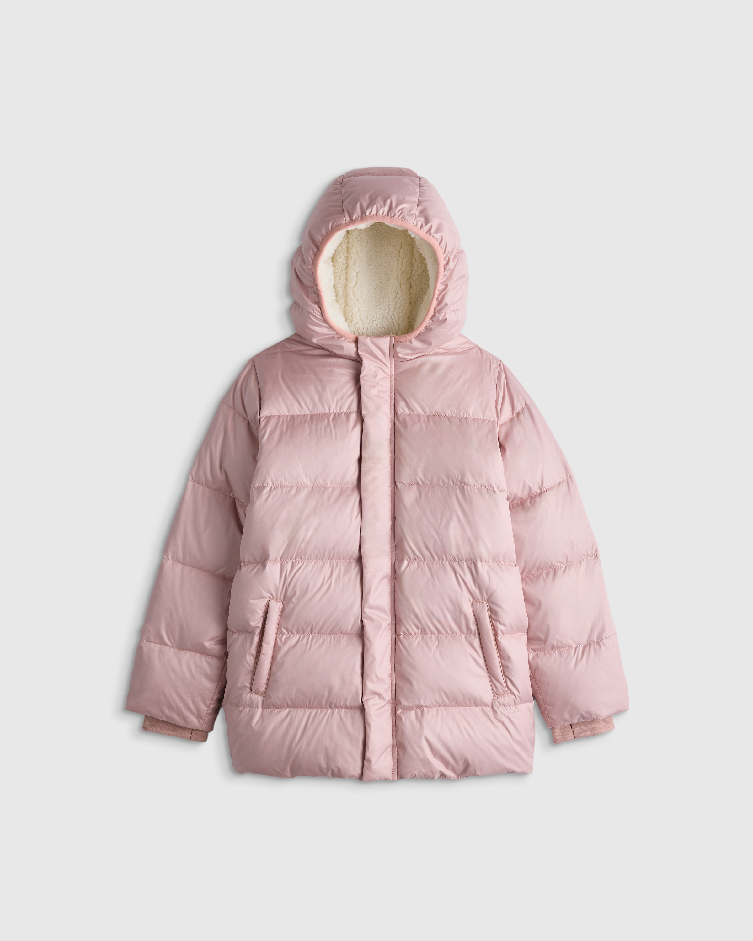 Pale Mauve Heavyweight Down Puffer Coat