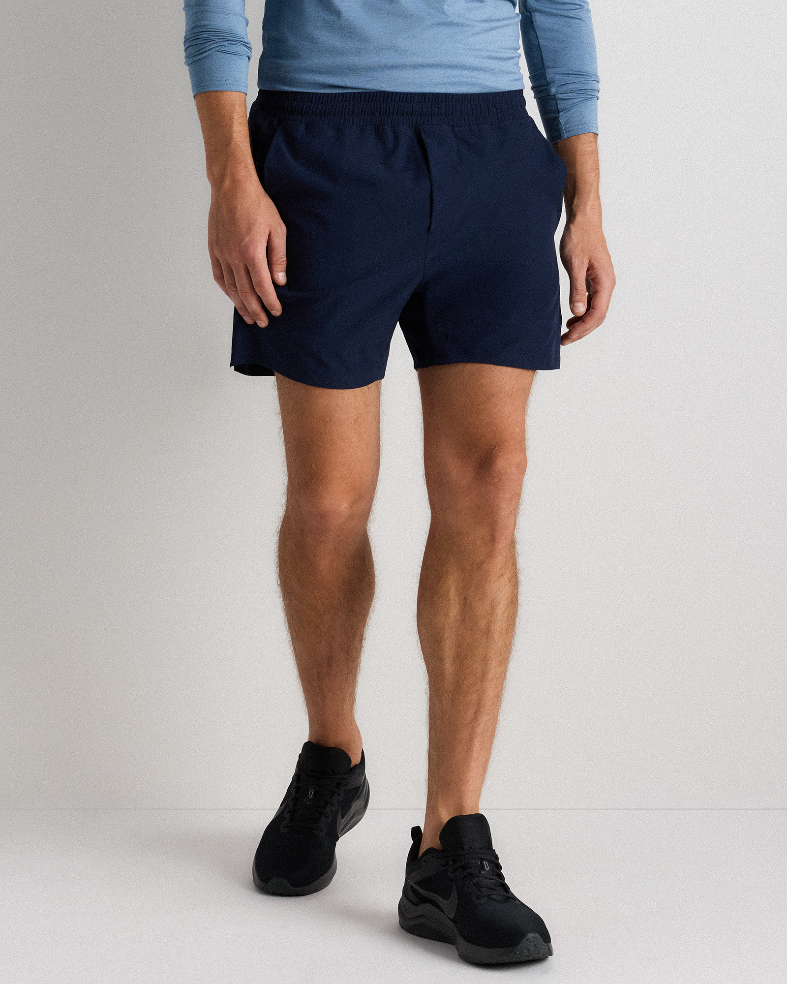 Deep Navy Short de course classique à doublure - 5 po