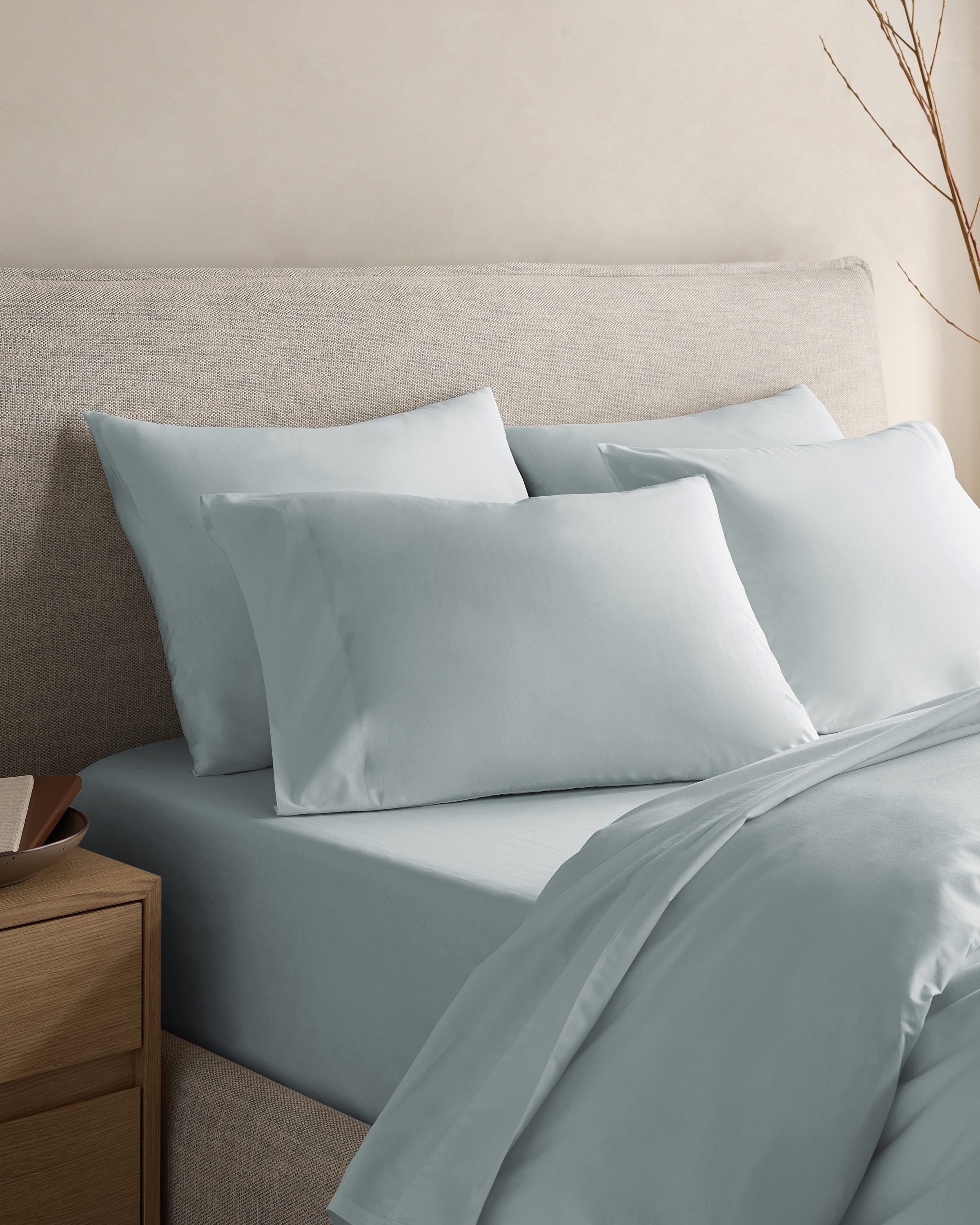 Mist Organic Crisp Percale Sham Set