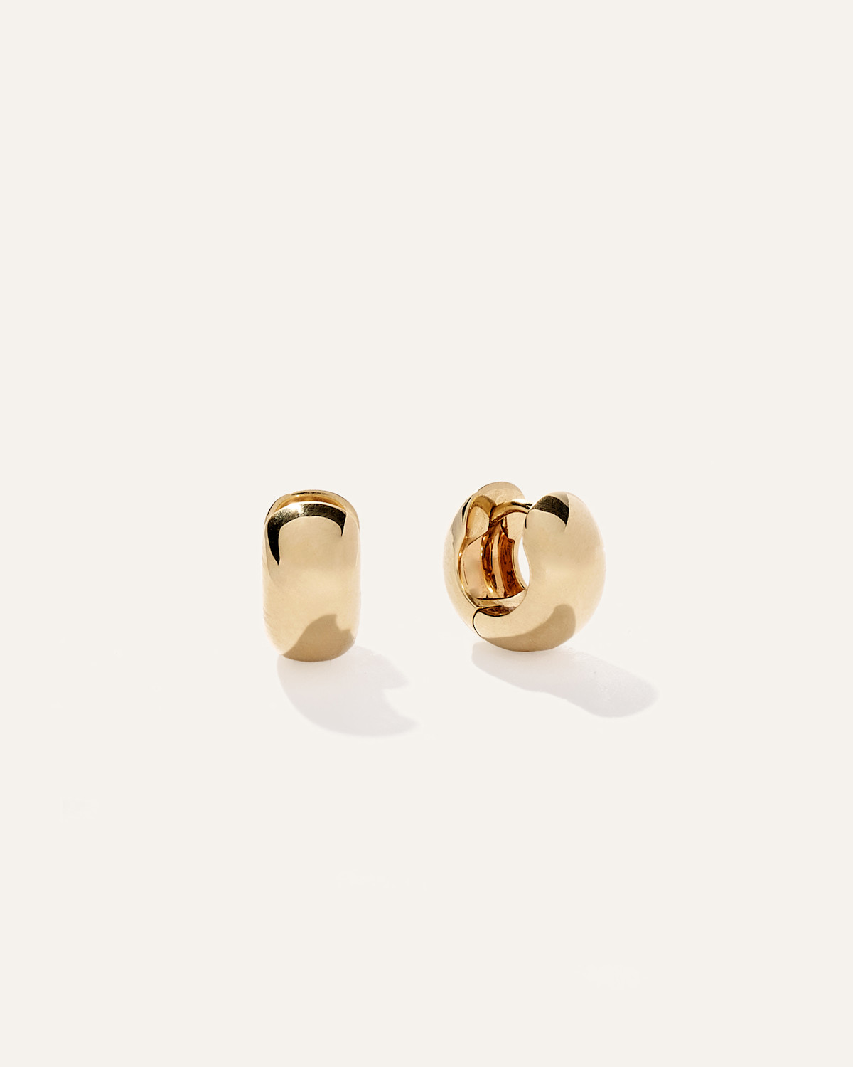 Quince Dome Hoops in Gold Vermeil