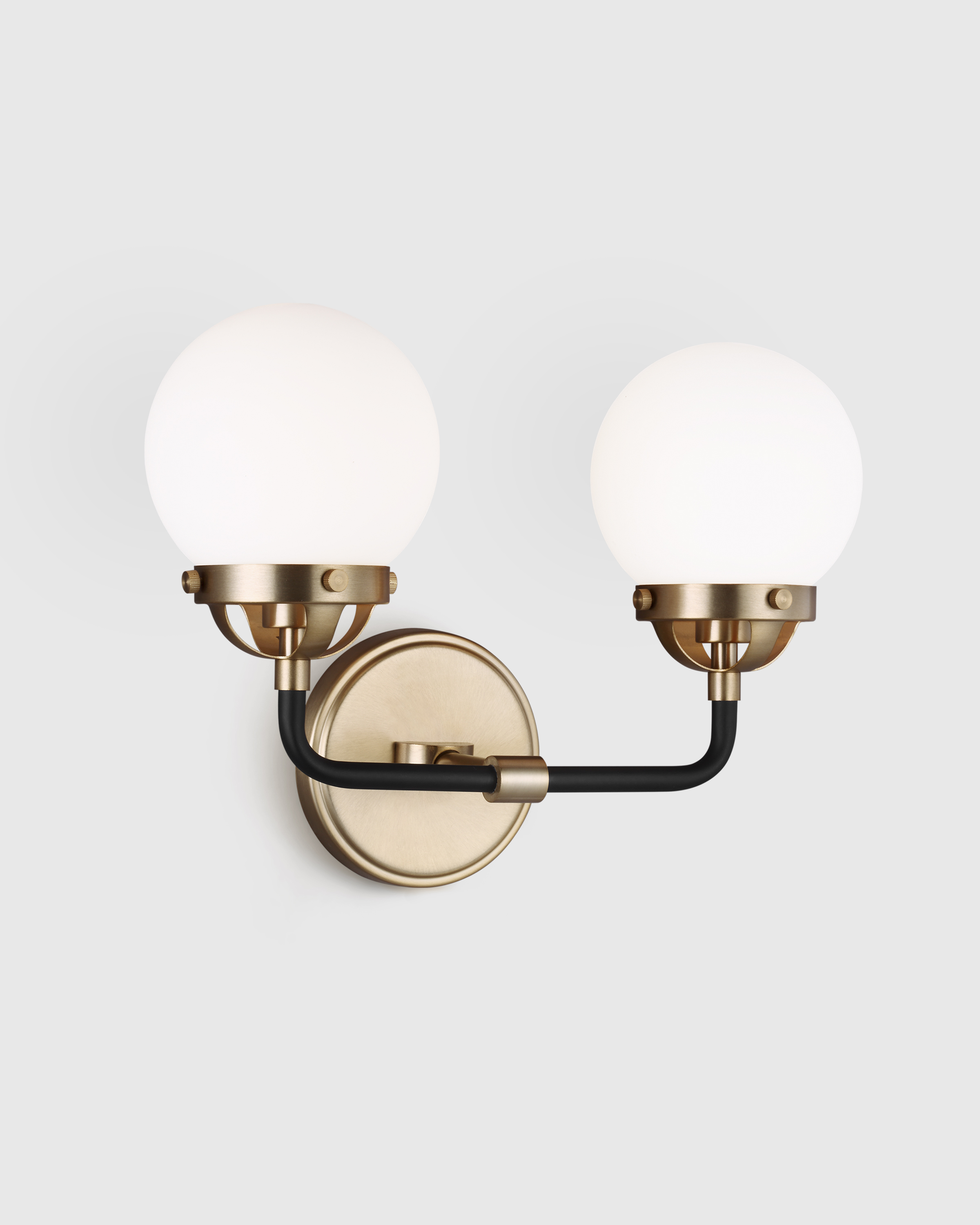 Double Globe Steel Sconce - Thumbnail 3
