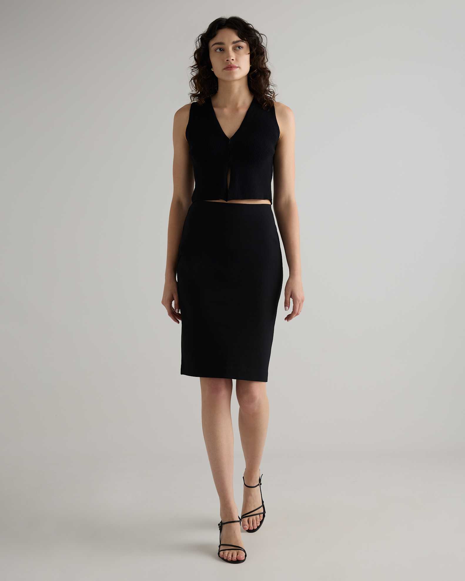 pencil skirt black dress Black High-Waist Pencil Skirt