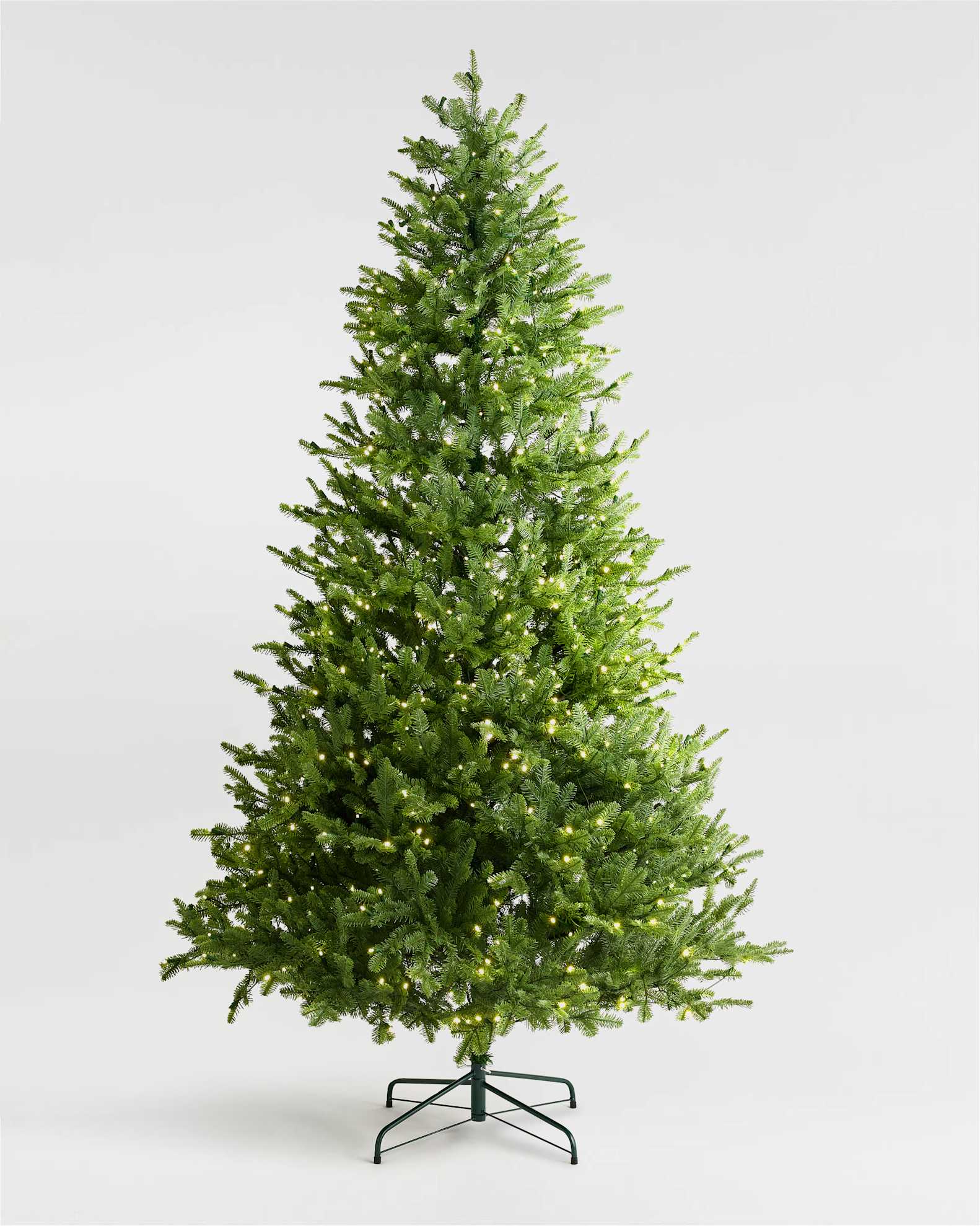 Fraser Fir Christmas Tree Lit in Forest Green