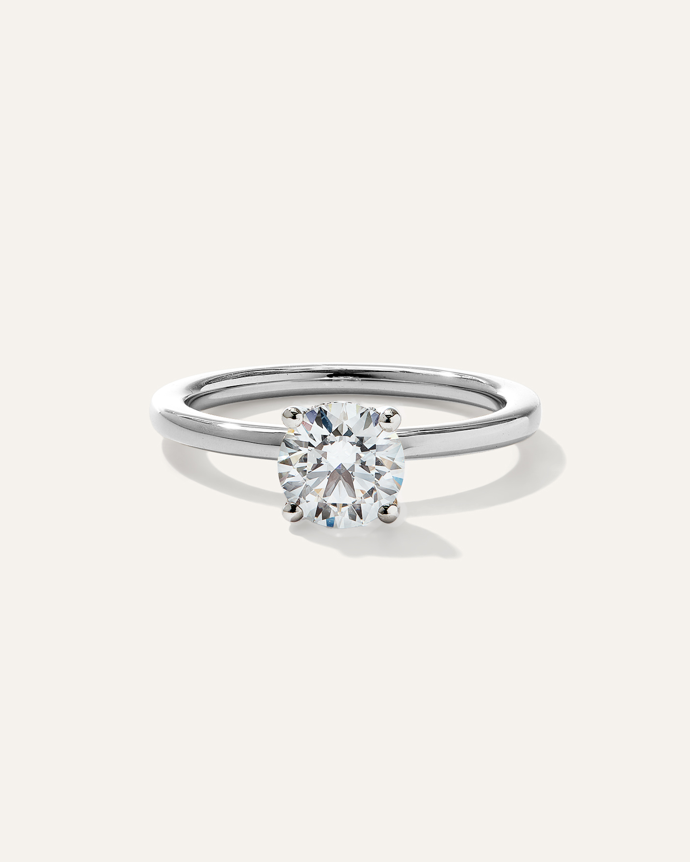 Quince Women's Lab Grown Diamond Round Petite Hidden Halo Engagement Ring In Platinum