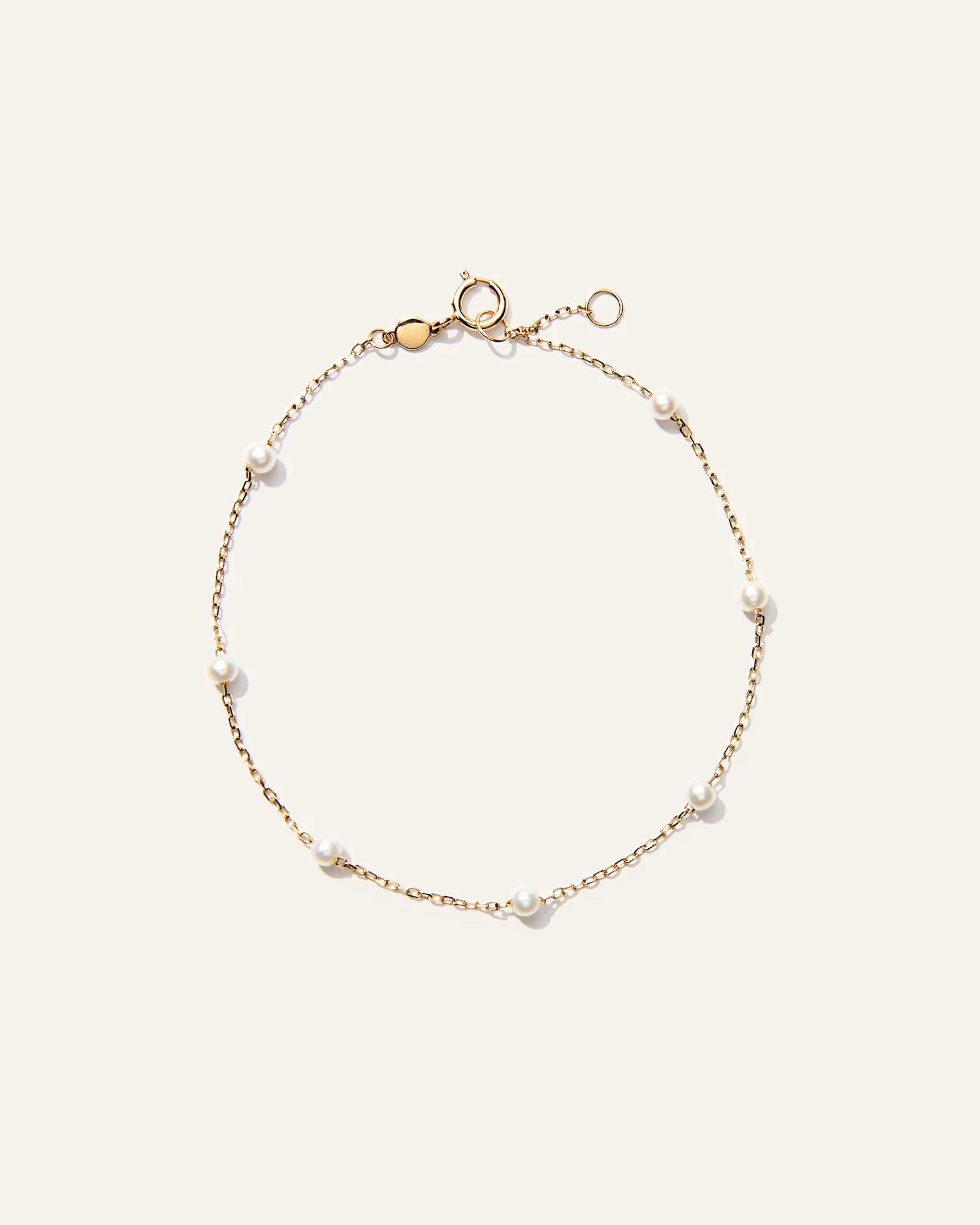 14K Gold Birthstone Station Stackable Bracelet