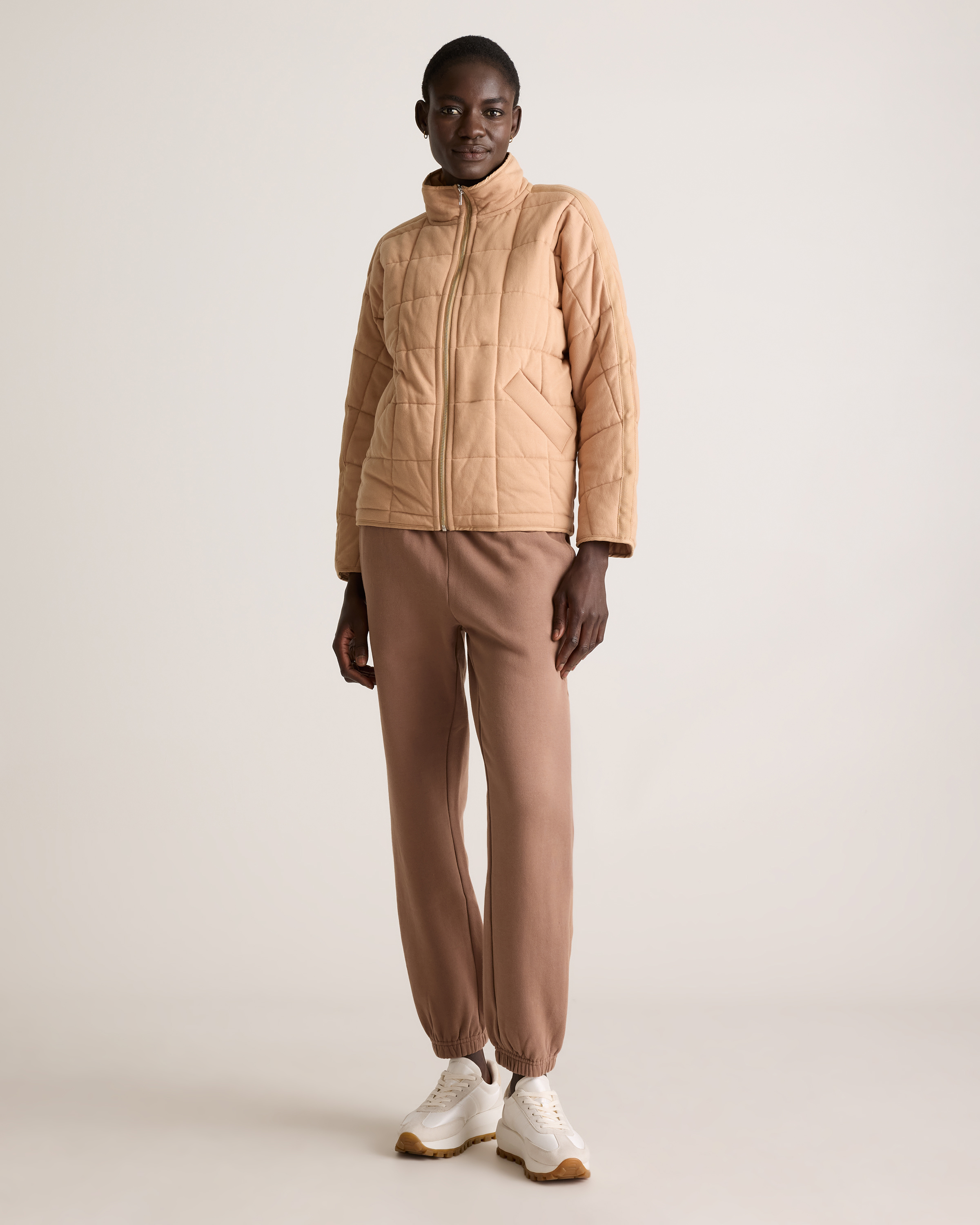Organic Cotton Quilted Knit Jacket
