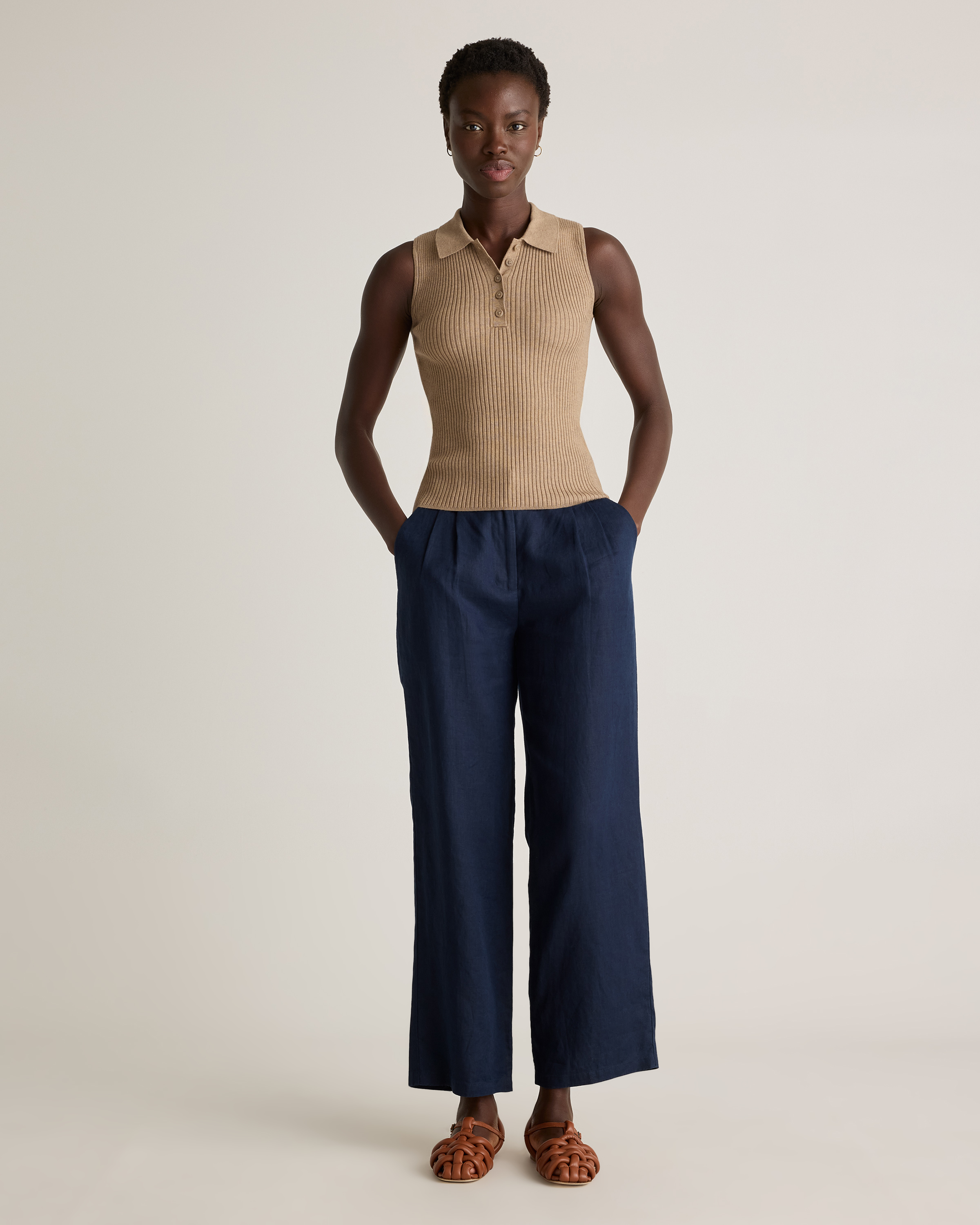 Eco-Knit Polo Sweater Tank