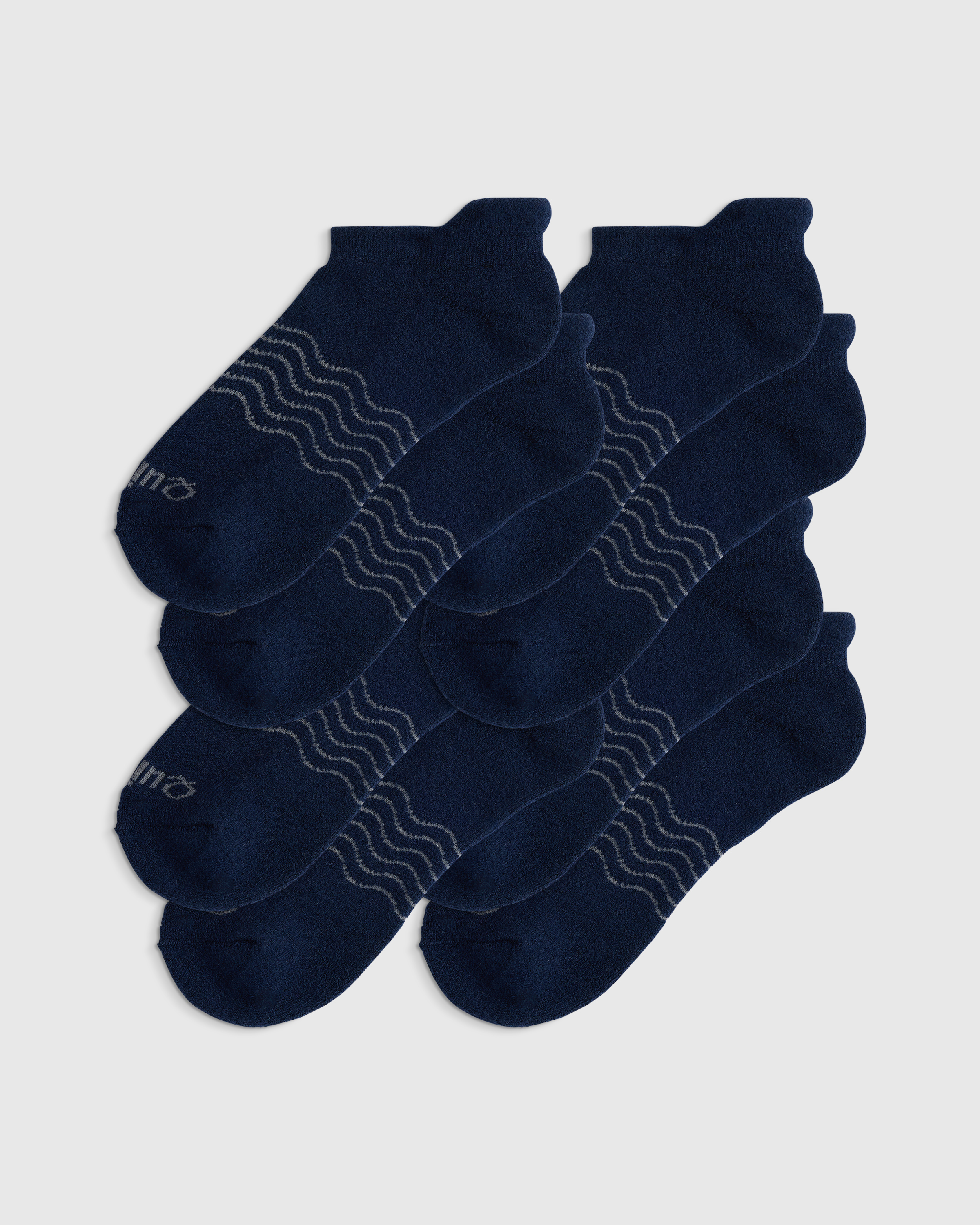 Navy Merino Ankle Socks (4-Pack)