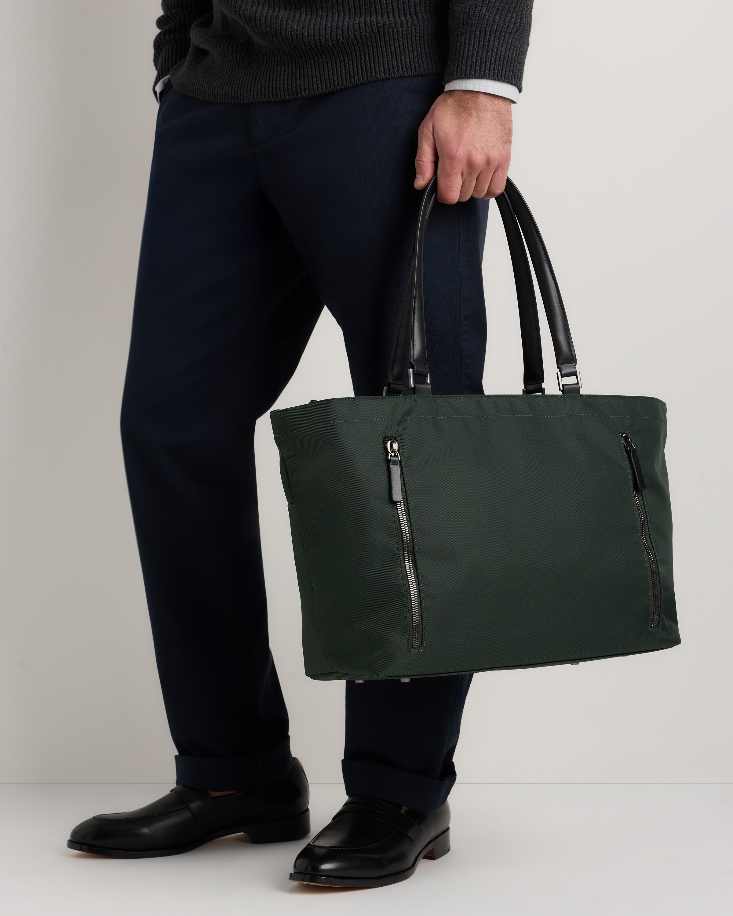 Voyage Nylon Travel Tote in Dark Green | Quince Canada