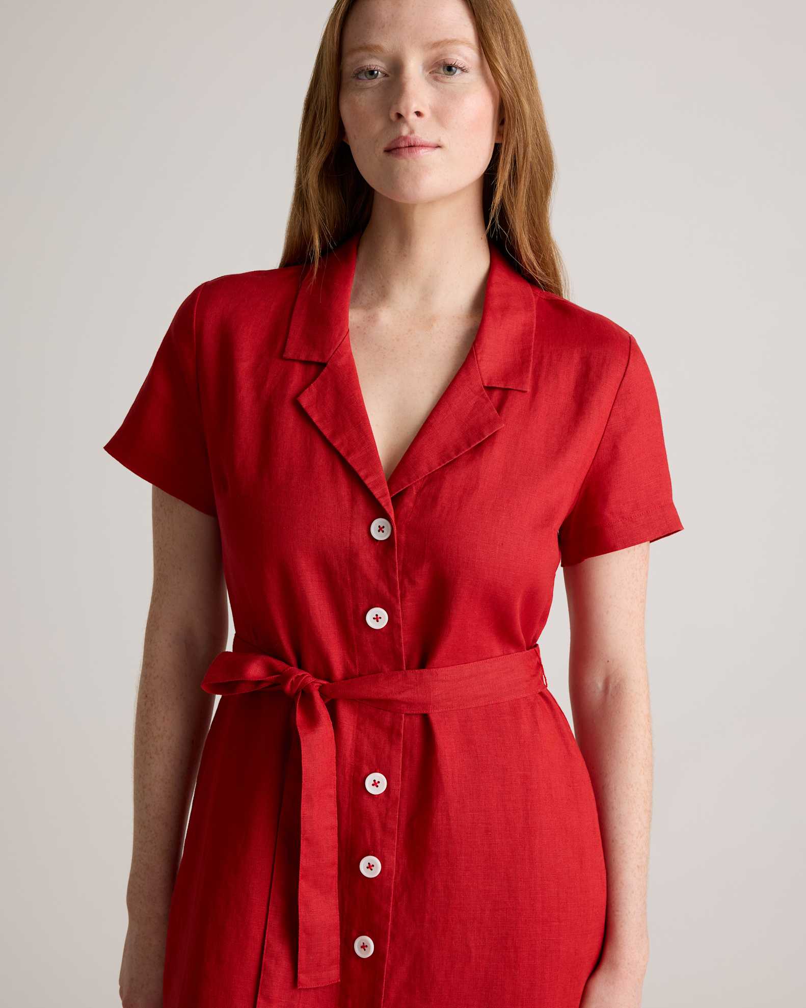 Women's 100% European Linen Button Front Dress in Chile, Size XL by Quince Women's 100% European Linen Button Front Dress in Chile, Size XL by Quince