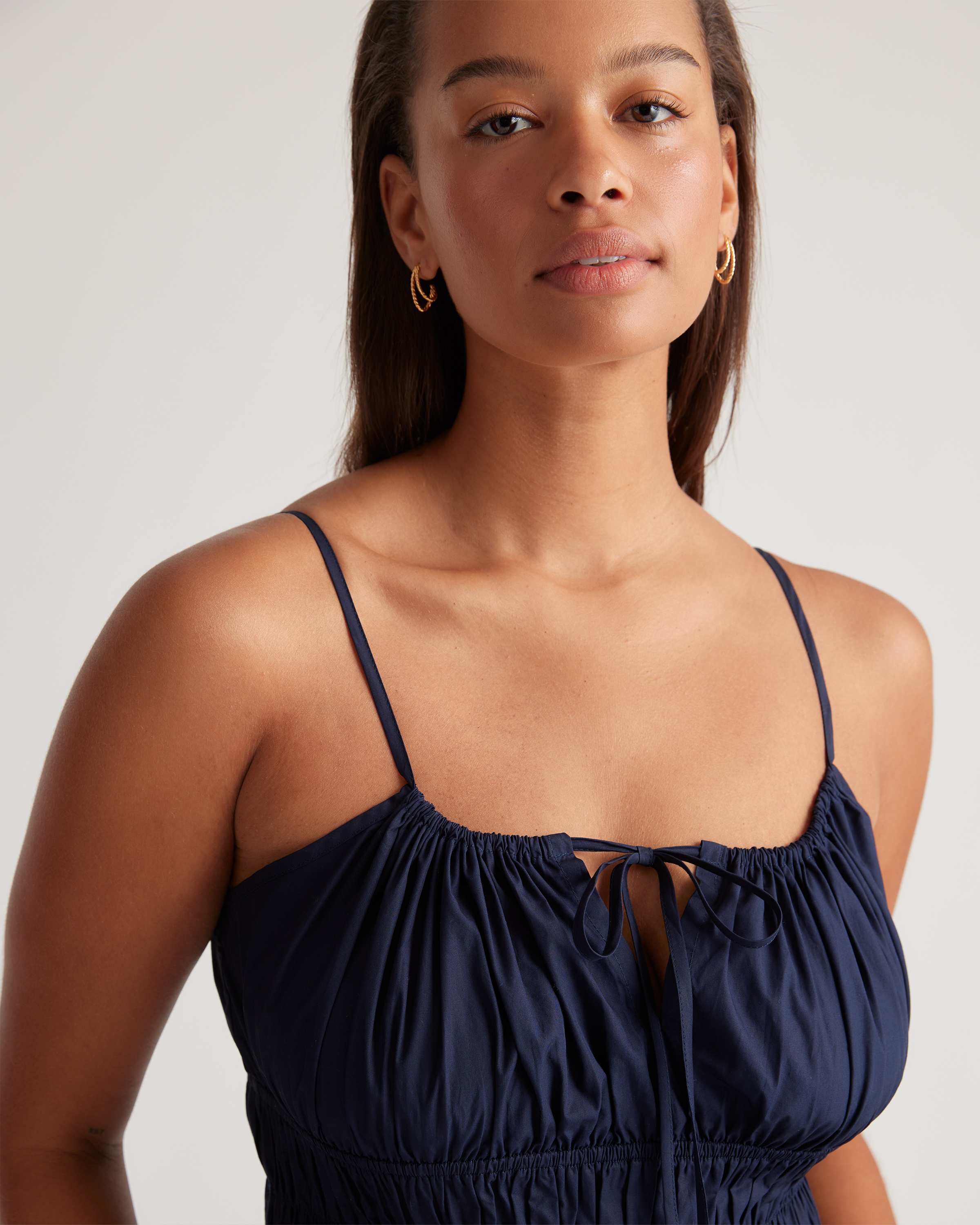 cotton keyhole neckline midi dress 100% Organic Cotton Keyhole Midi Dress