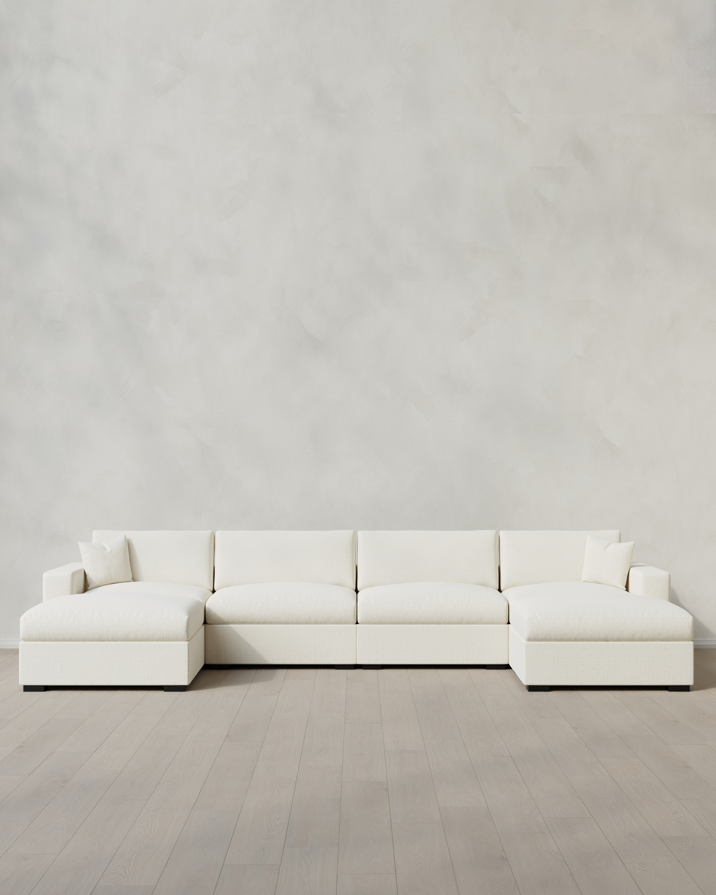 6-Piece Modular U Sectional Snow