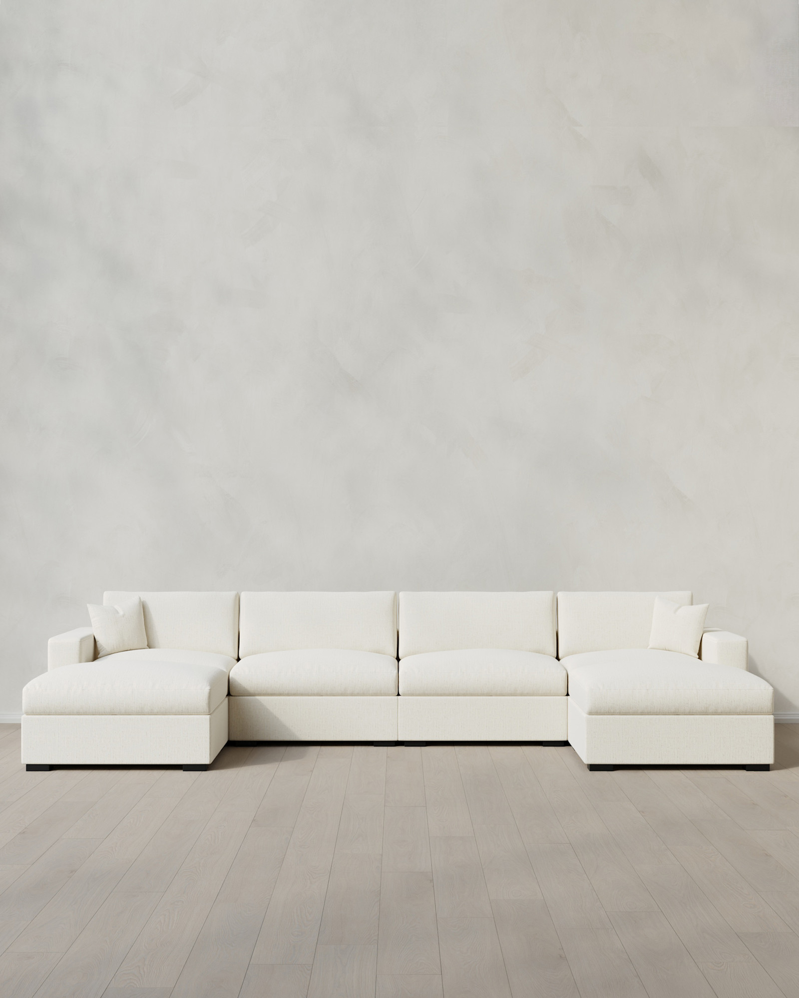 6-Piece Modular U Sectional Snow