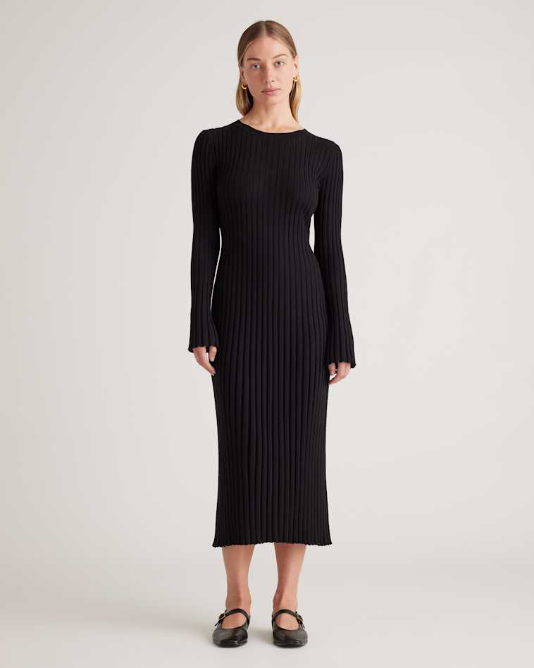 black cashmere sweater dress Tom Ford - Cashmere Crewneck Mini Sweater Dress in Black for Women