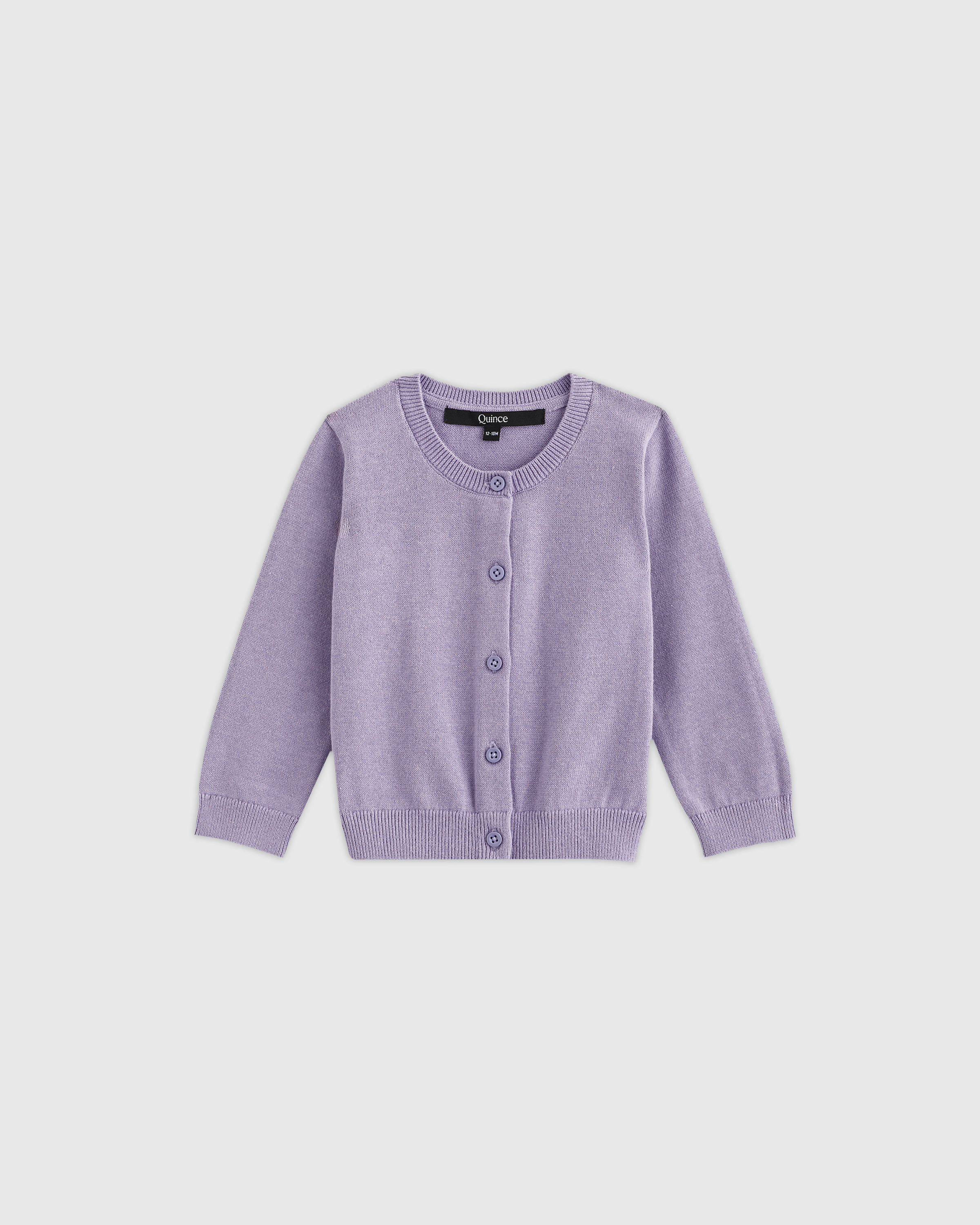 Quince Crewneck Cardigan Sweater In Multi