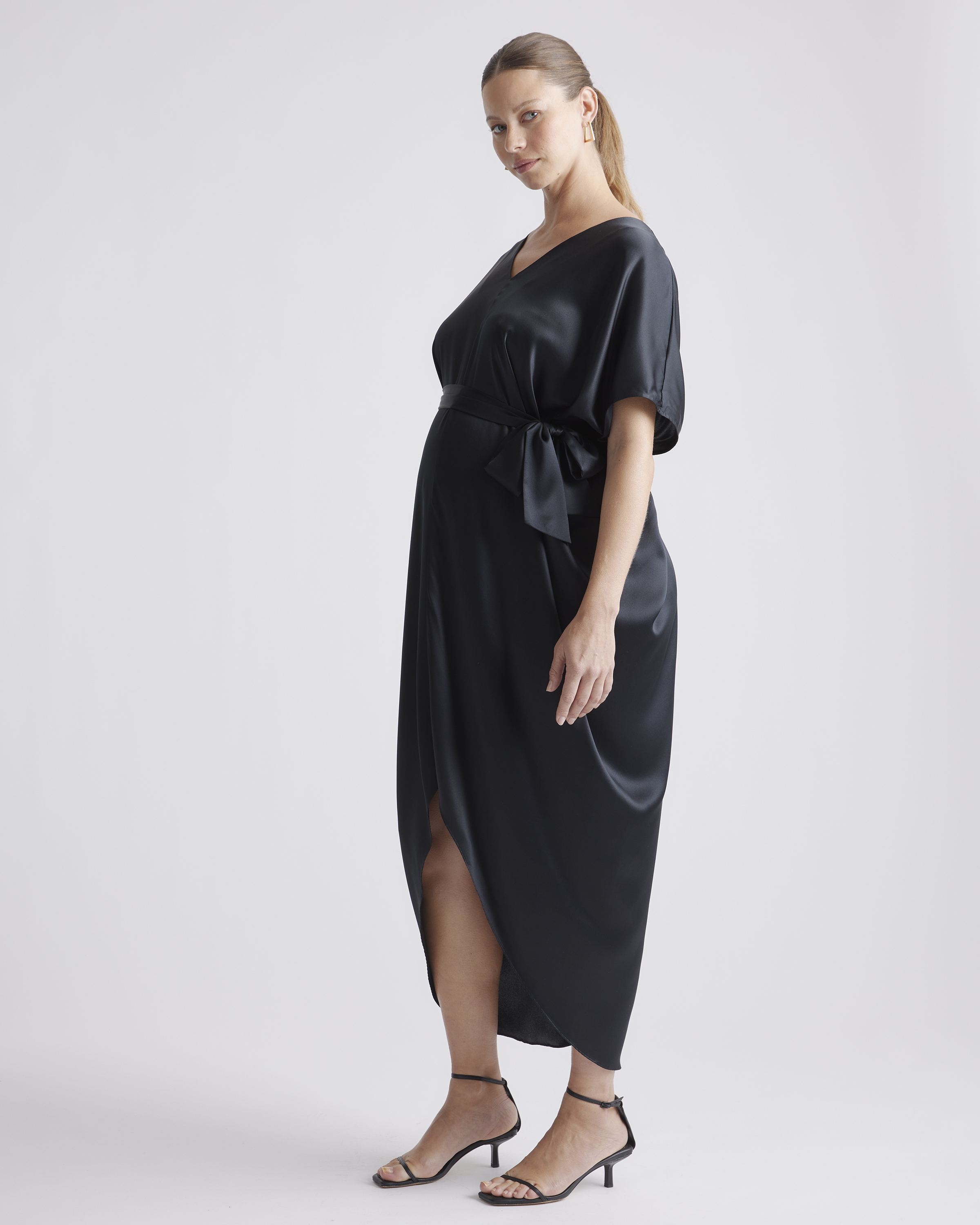 100% Washable Silk Maternity Dress
