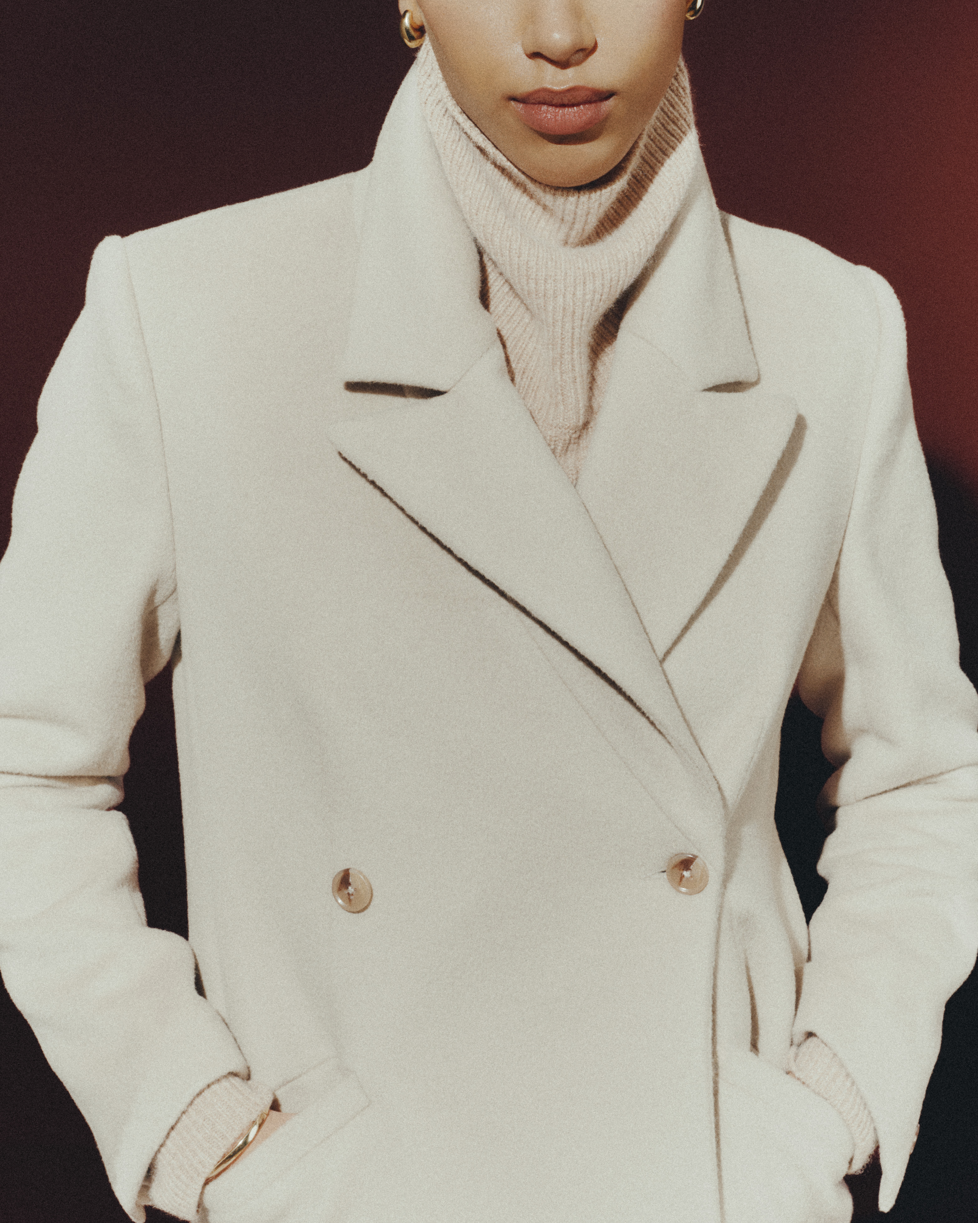 Wool Cashmere Tailored Long Coat