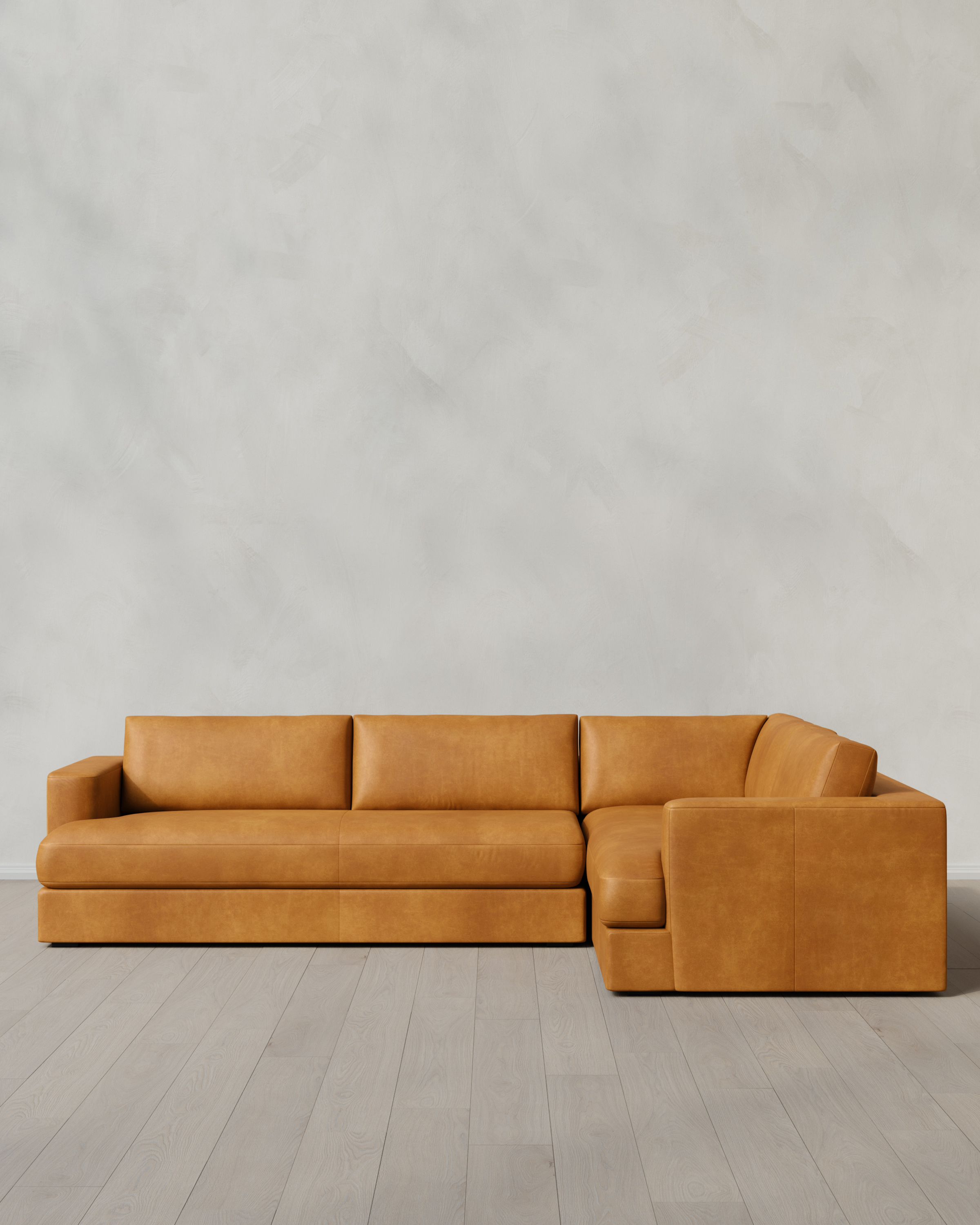 Scotch Sierra Curved Arm L Sectional in Leather