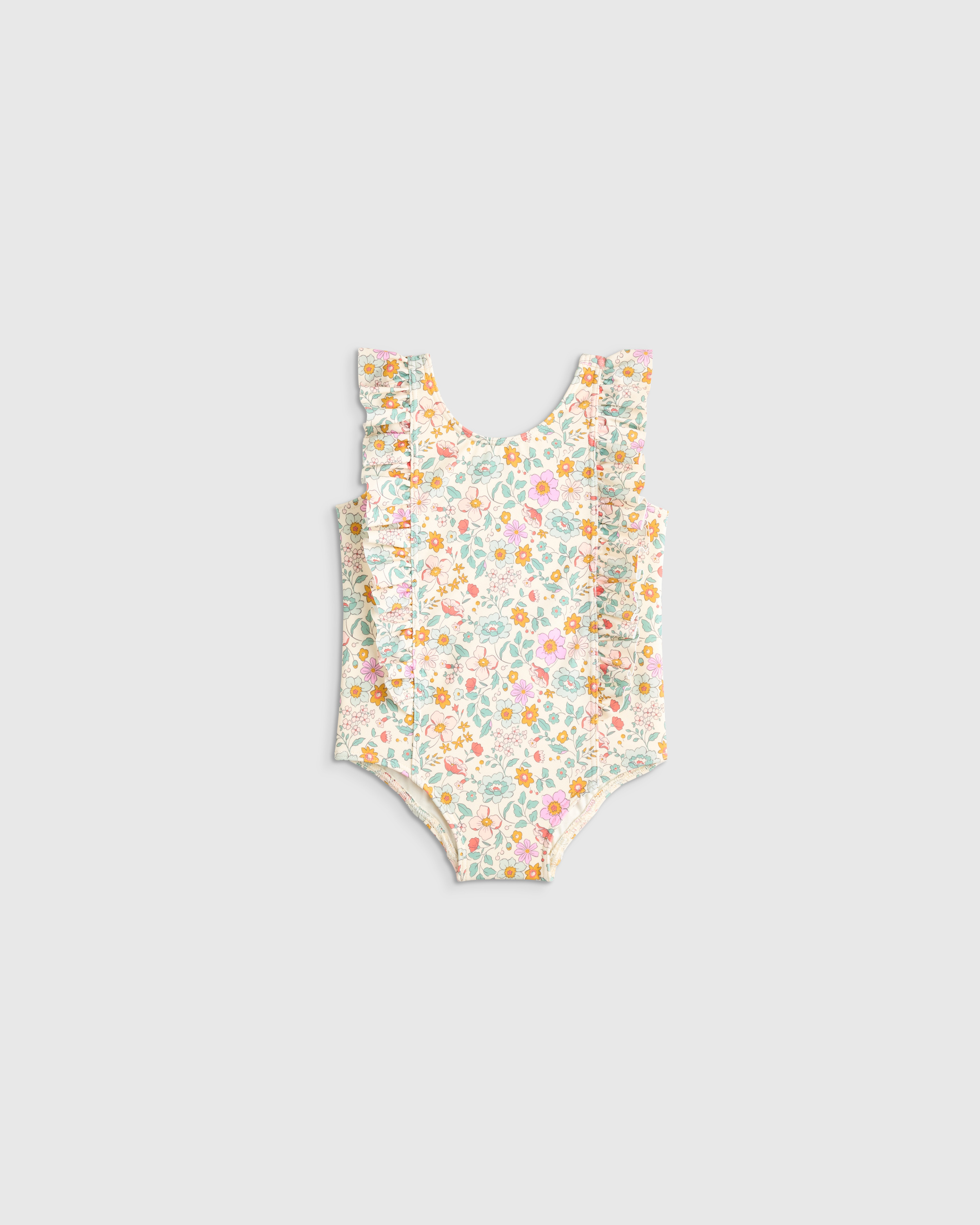 Soft Ditsy Floral Ruffle One Piece Swimsuit