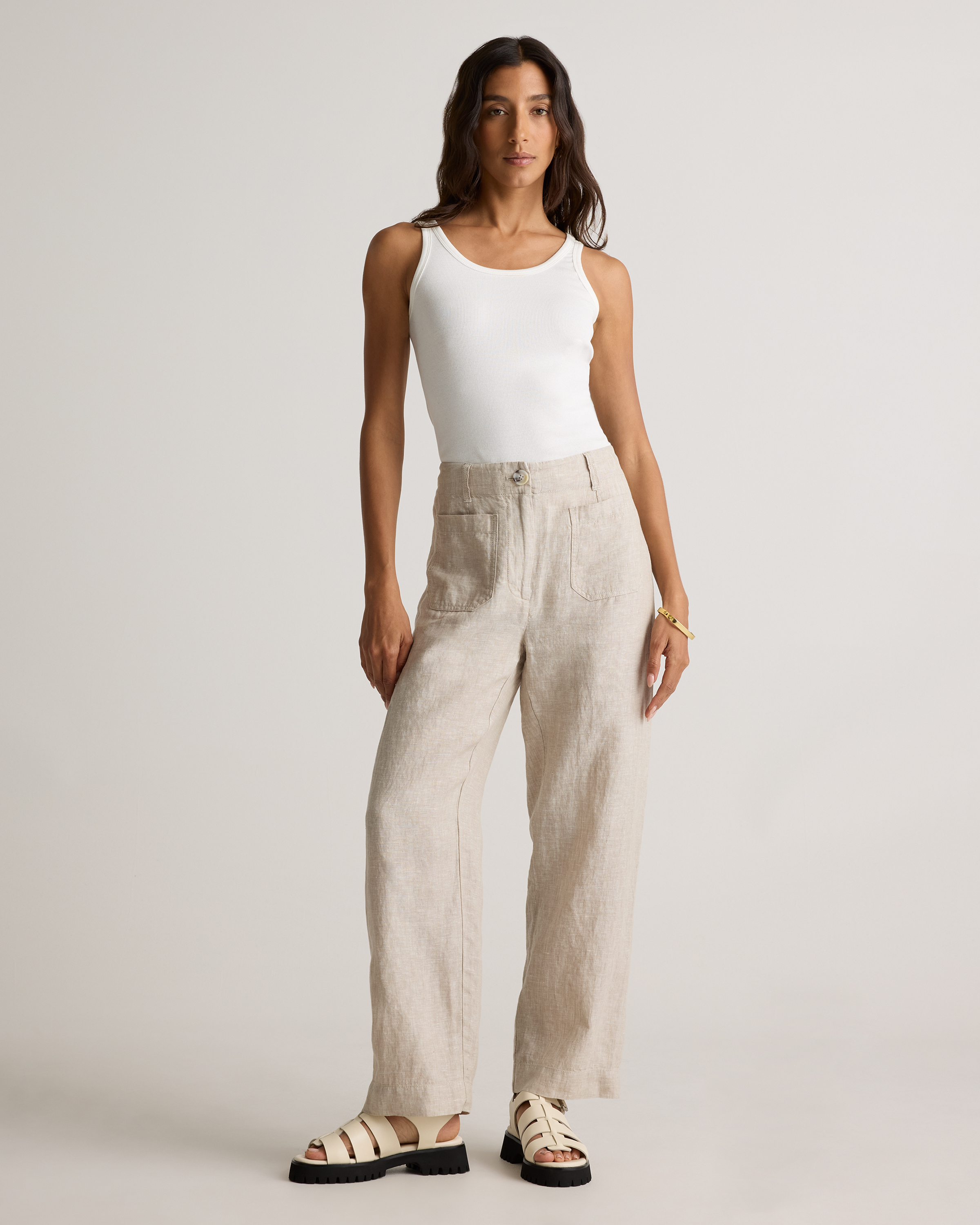 amachi. アマチ AY10-20 Layered Linen Pants イデアル公式オンラインショップ