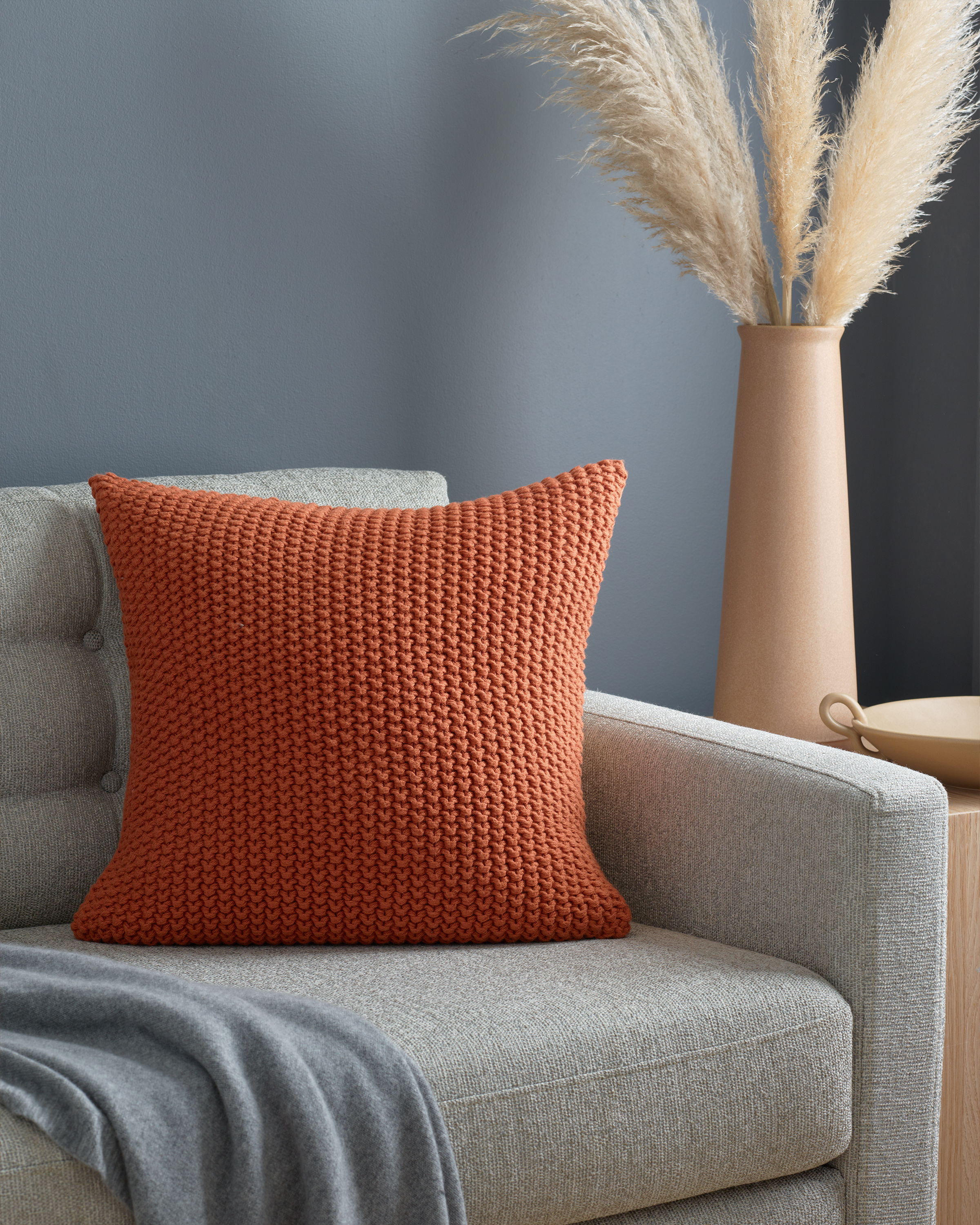 Terracotta Cotton Fisherman Pillow Cover