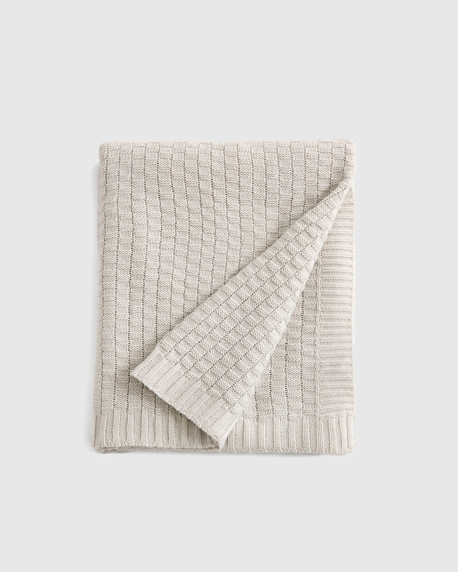 Cotton Cashmere Knit Blanket