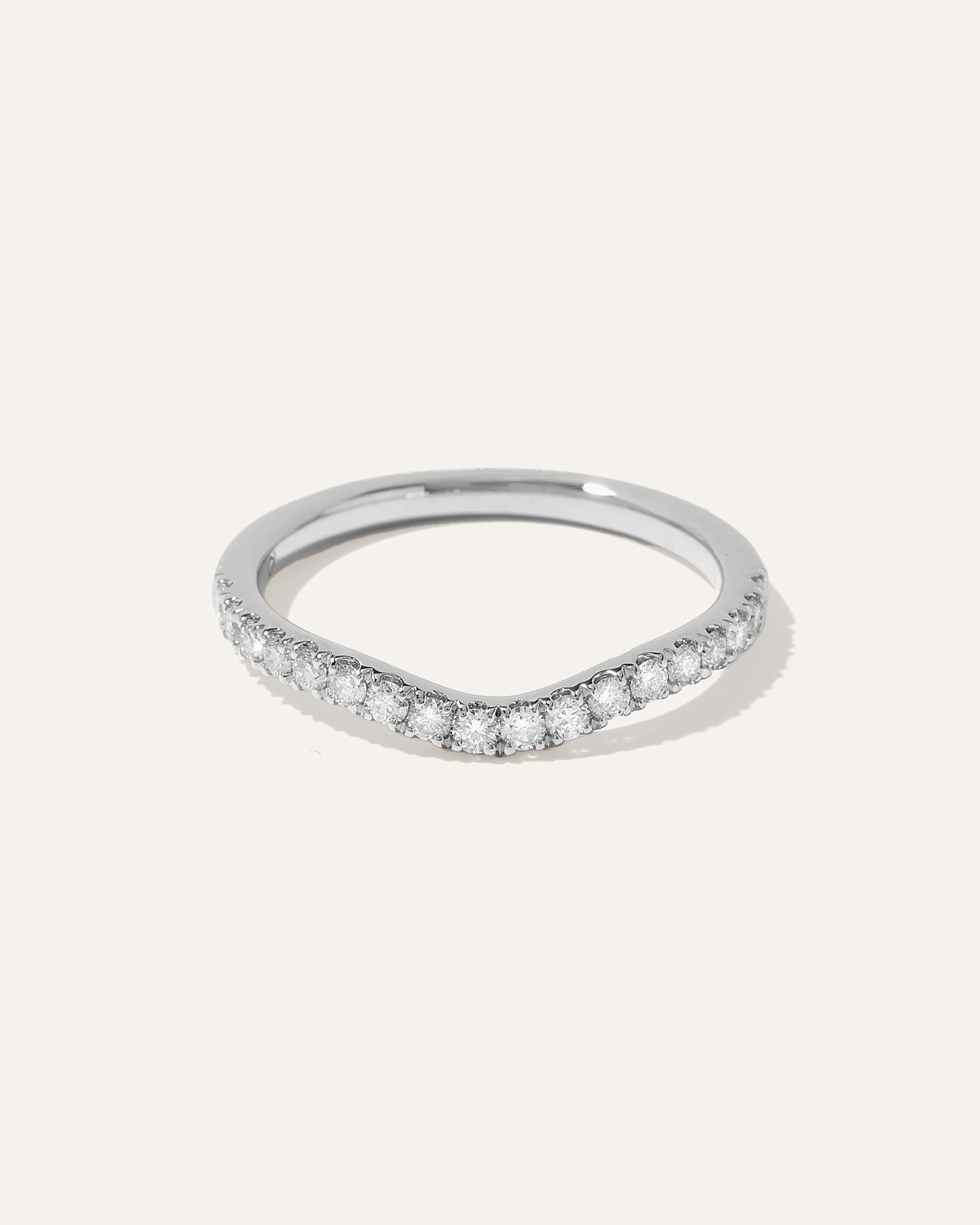 White Gold 14K Gold Lab Grown Diamond Contoured Band