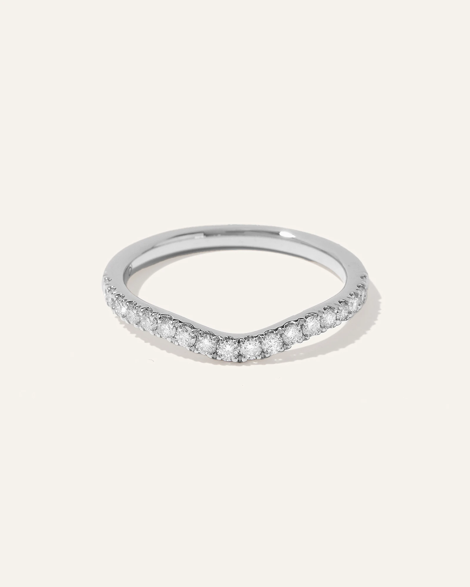 14K Gold Lab Grown Diamond Contoured Band