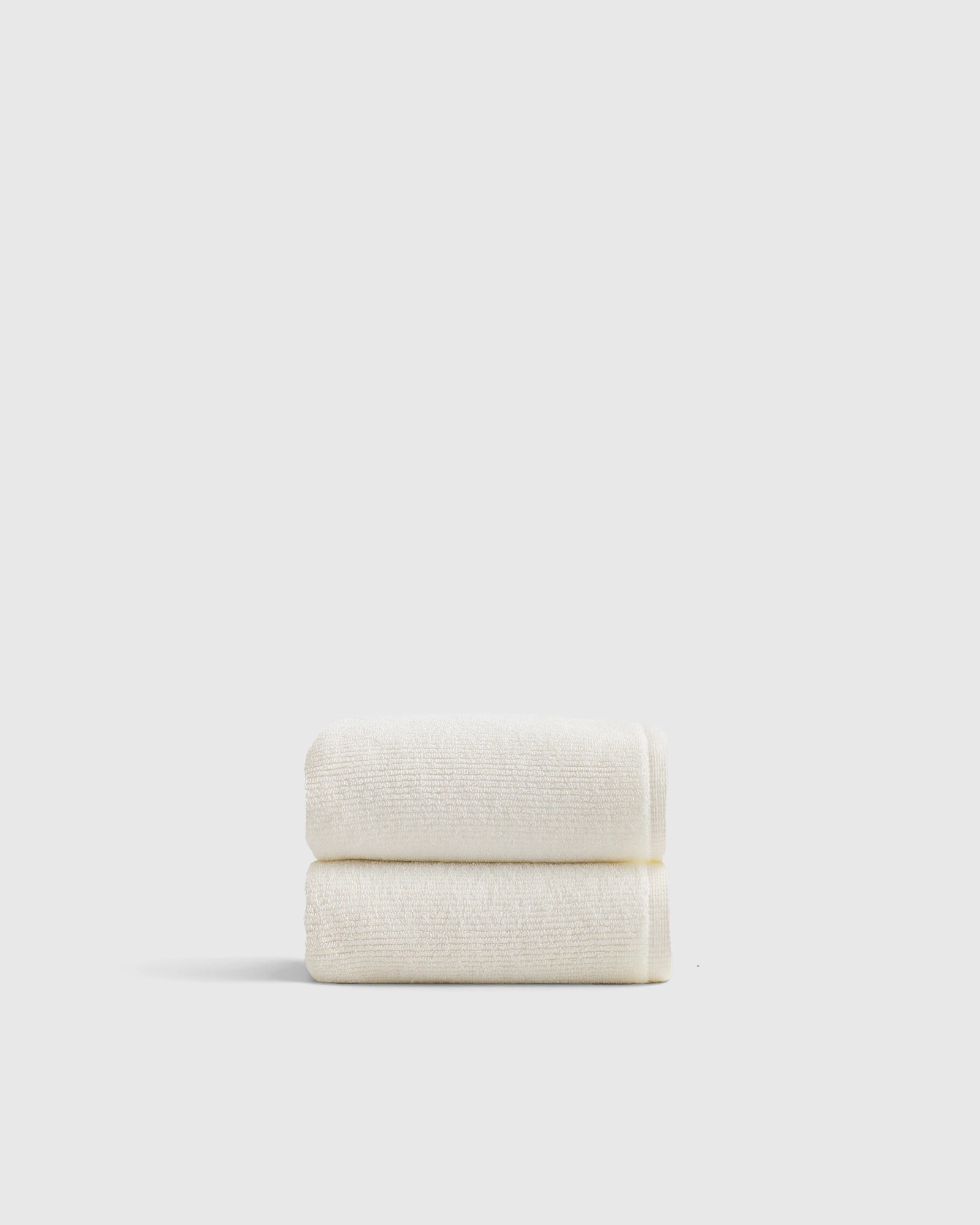 Turkish Ribbed Quick Dry Hand Towel (Set of 2) in Ivory