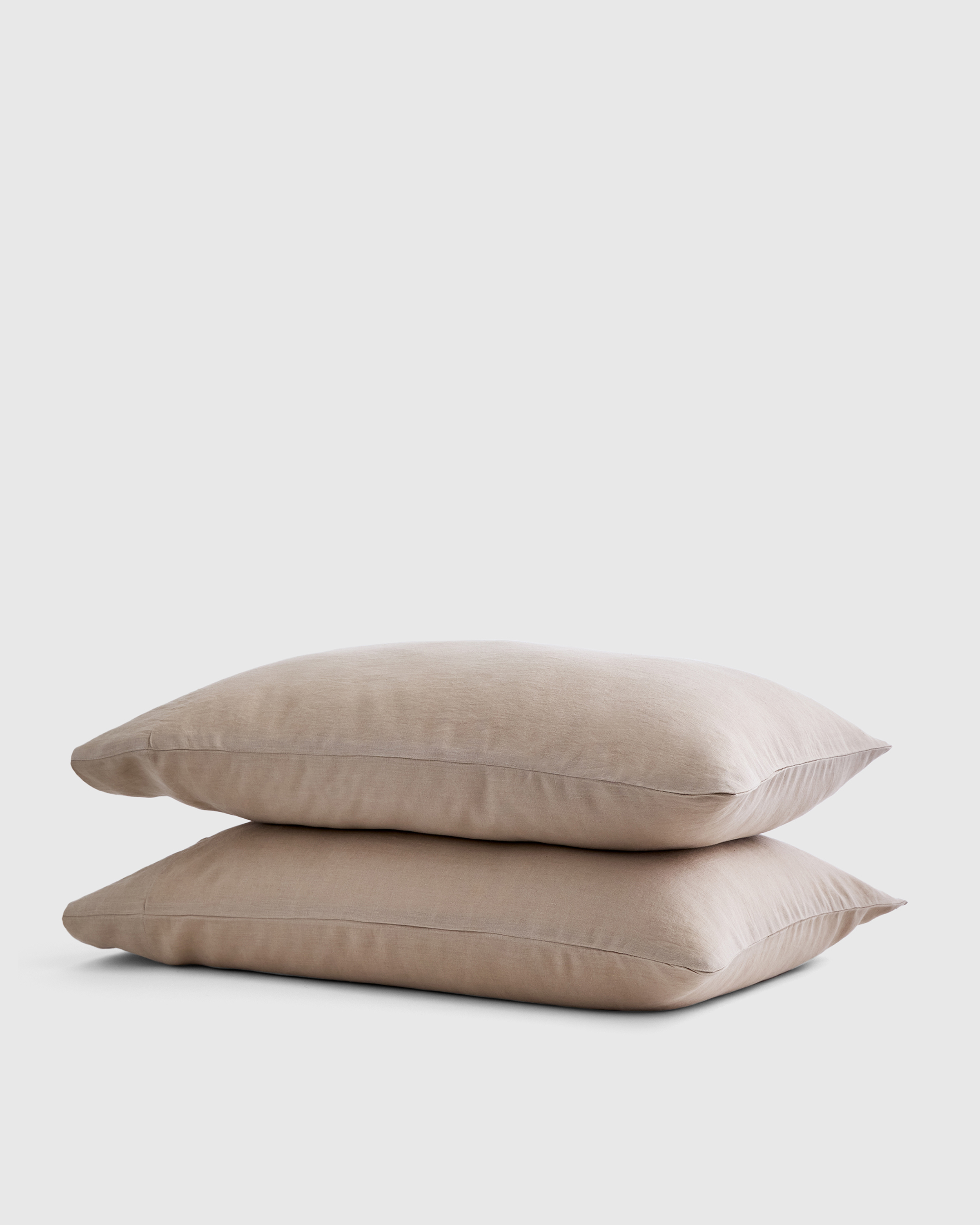 Toffee European Linen Pillowcase Set