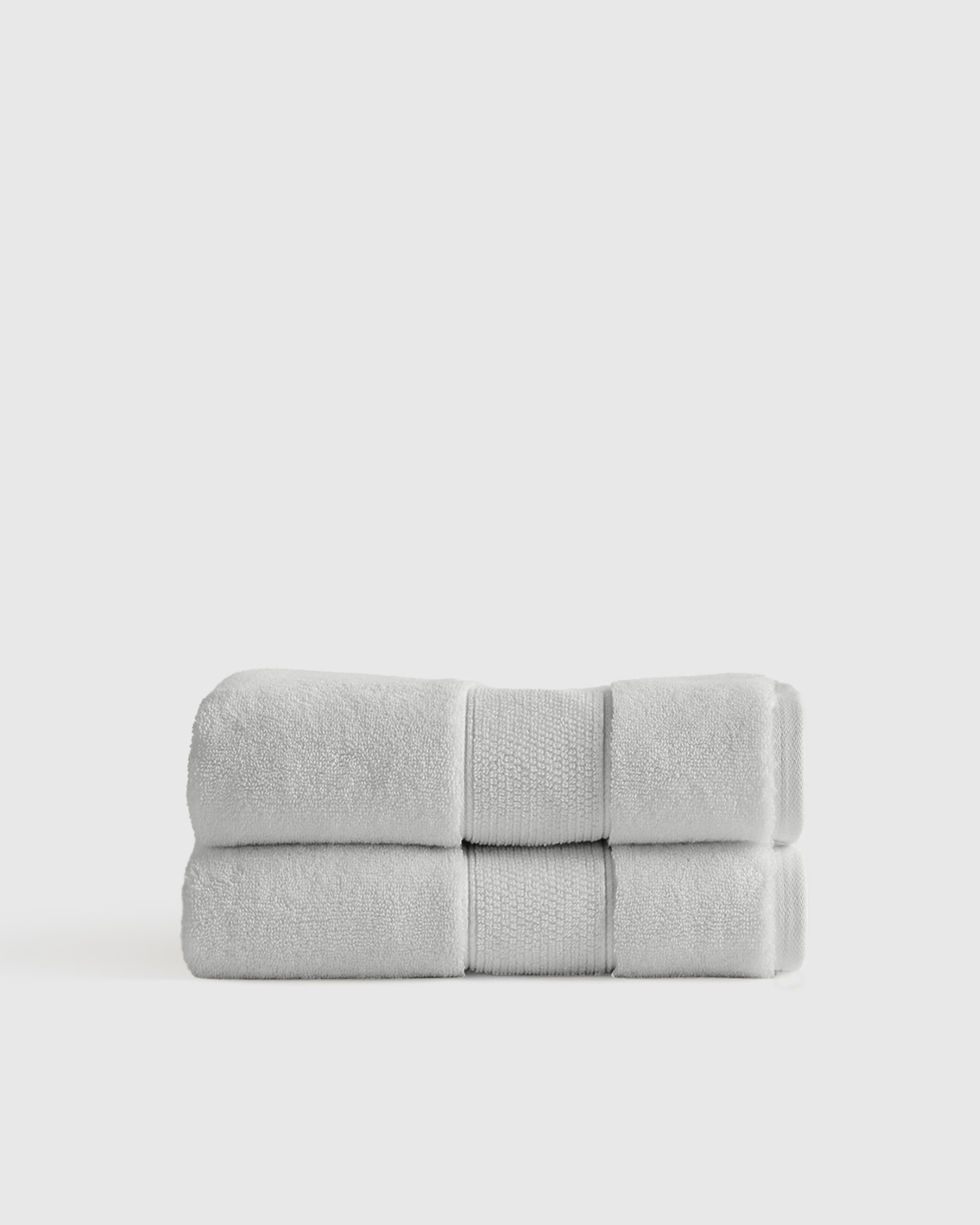 Light Grey Classic Organic Turkish Cotton Hand Towel (Set of 2)
