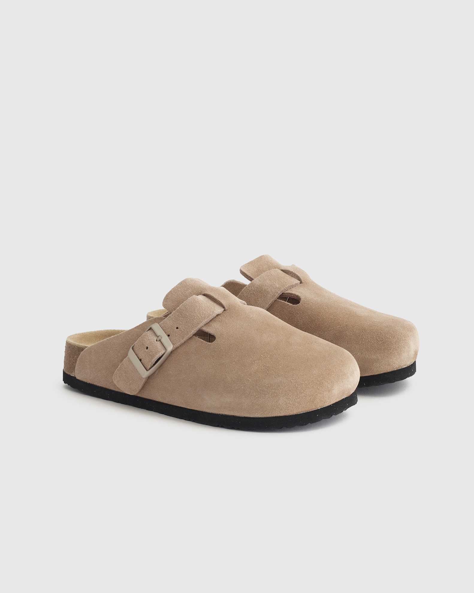 Water Repellent Suede Clog Mule