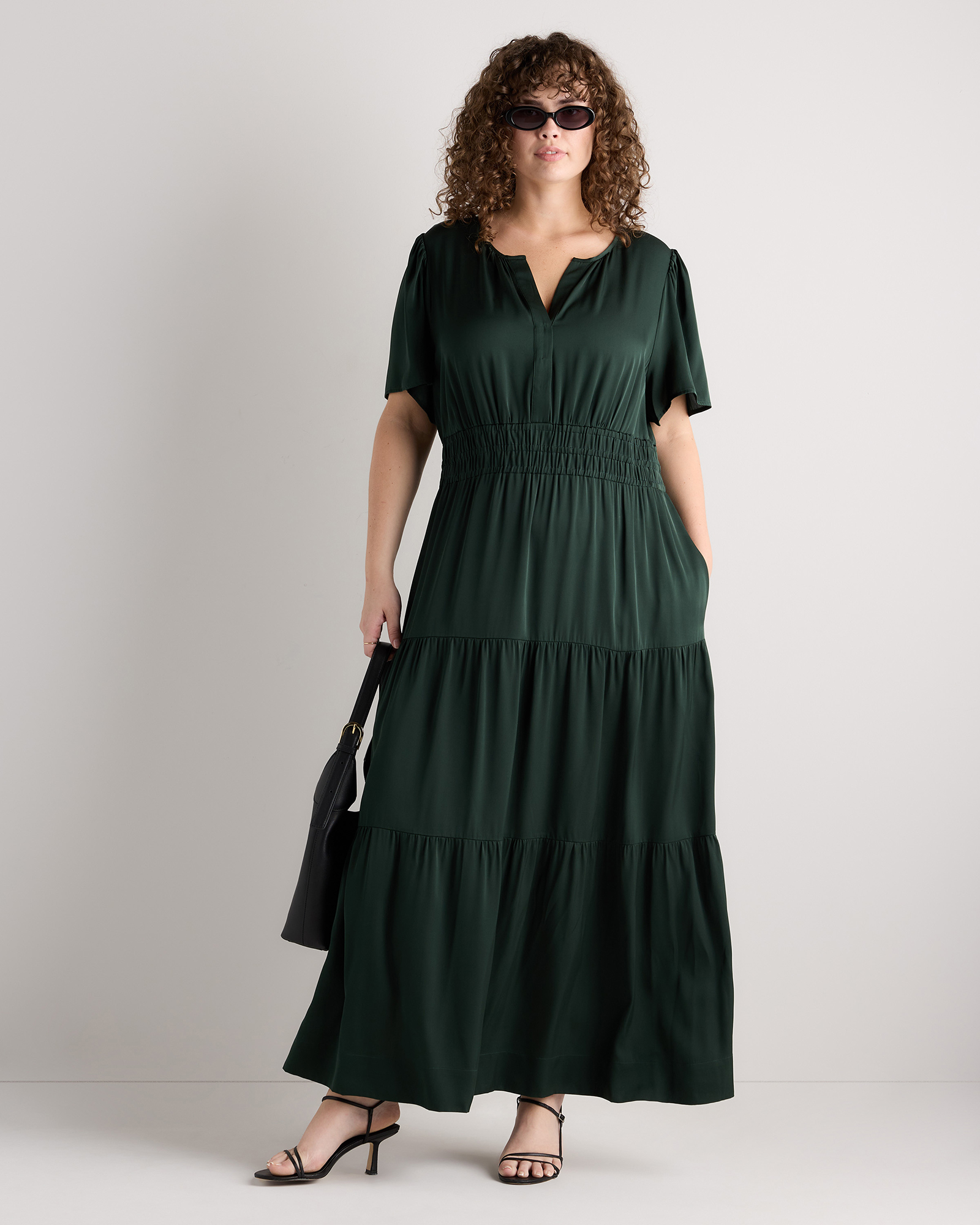 forest green plus size dress Iconic Geneva - / Green- Size4XS a cold shoulder style Forest Green Bridesmaid Dress Matte