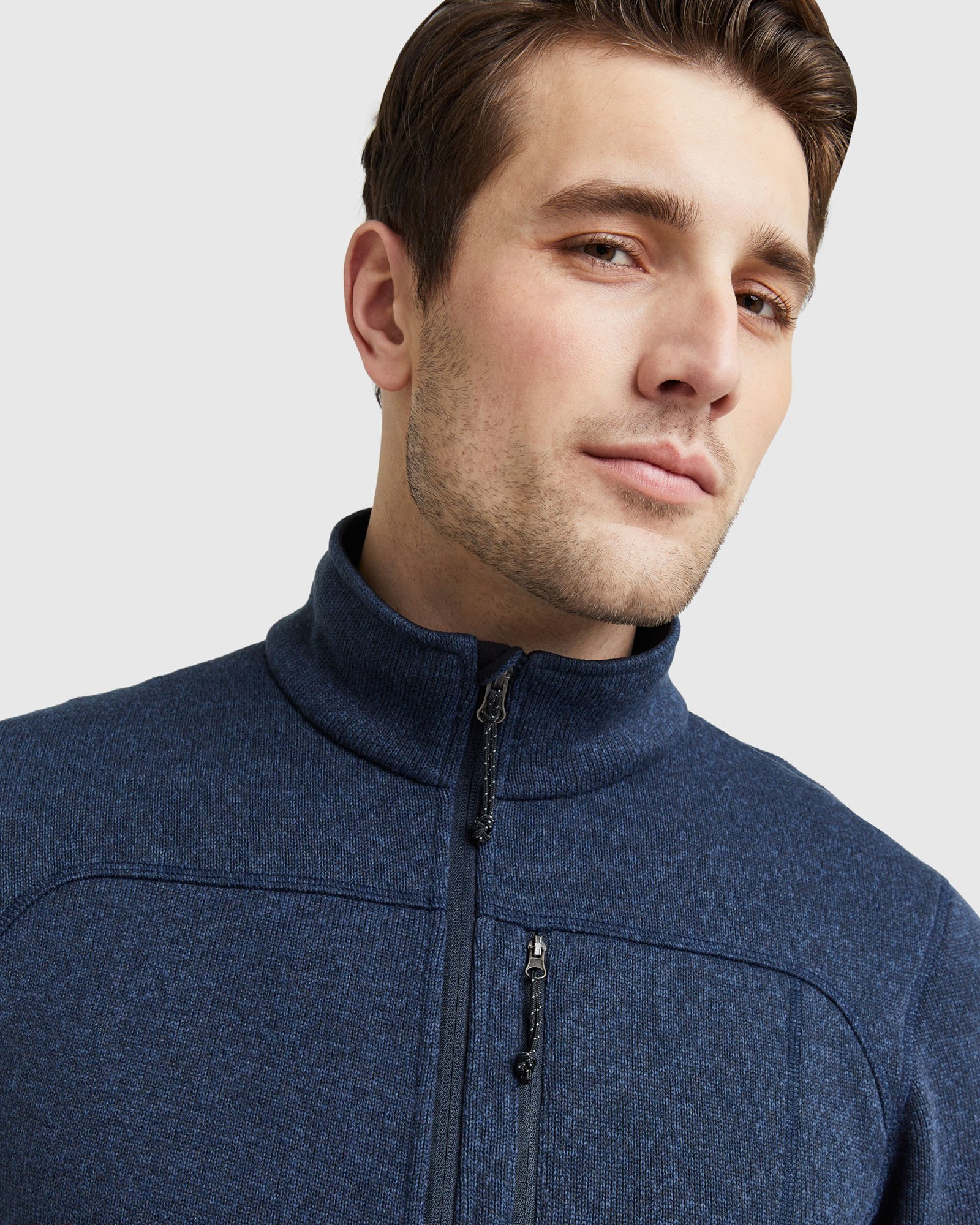 Full Zip Sweater Fleece Jacket - 13649826578543