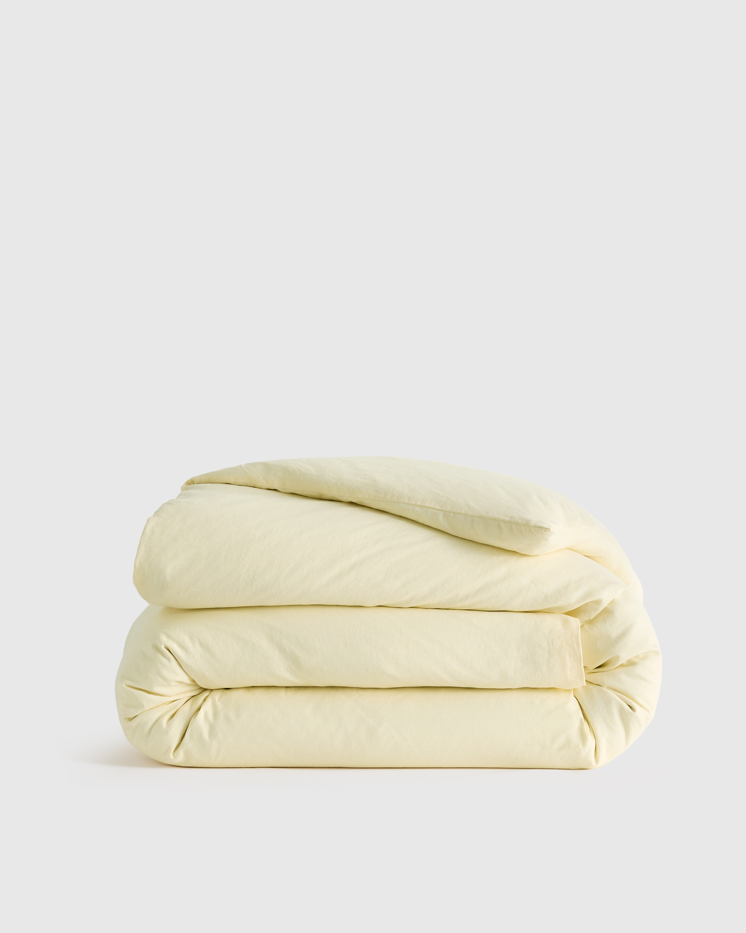 Butter Yellow European Linen Duvet Cover