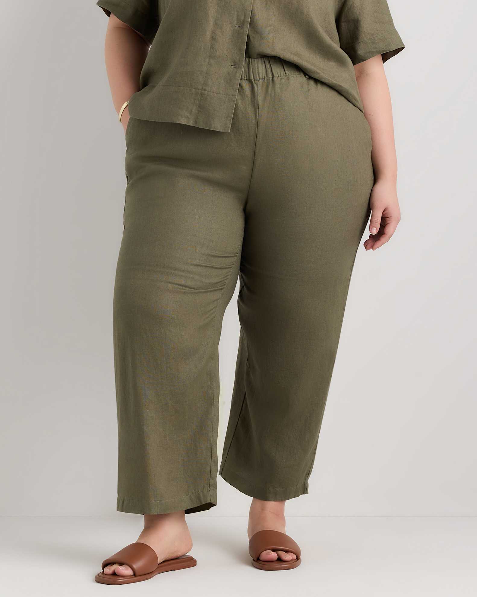 Women's 100% European Linen Pants in French Blue, Size 2X by Quince Women's 100% European Linen Pants in French Blue, Size 2X by Quince