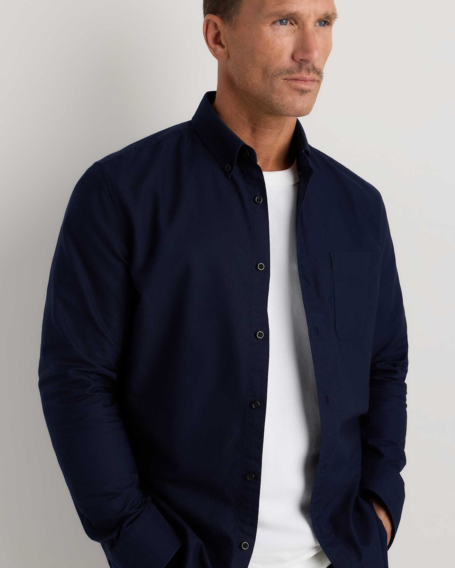 Men's Oxford Shirt in Deep Navy, Size Small, Organic Cotton by Quince Men's Oxford Shirt in Deep Navy, Size Small, Organic Cotton by Quince