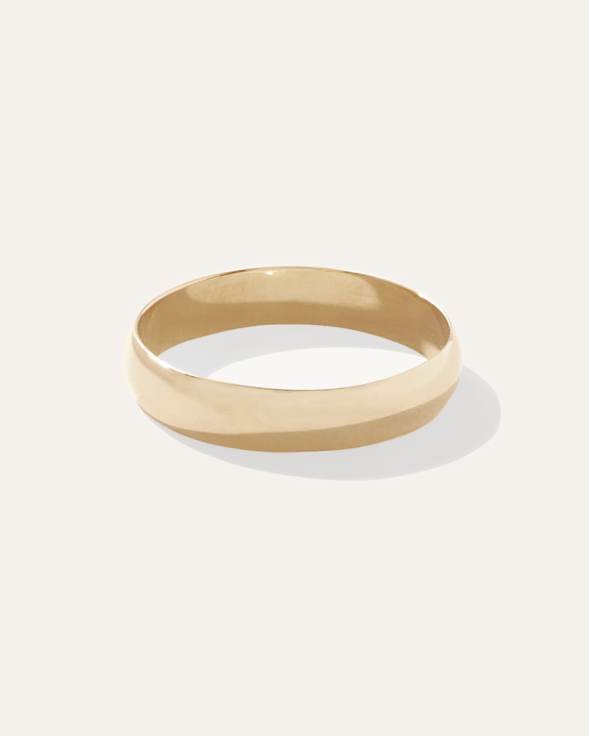 QUINCE 14K Gold 4MM Dome Band in Yellow Gold