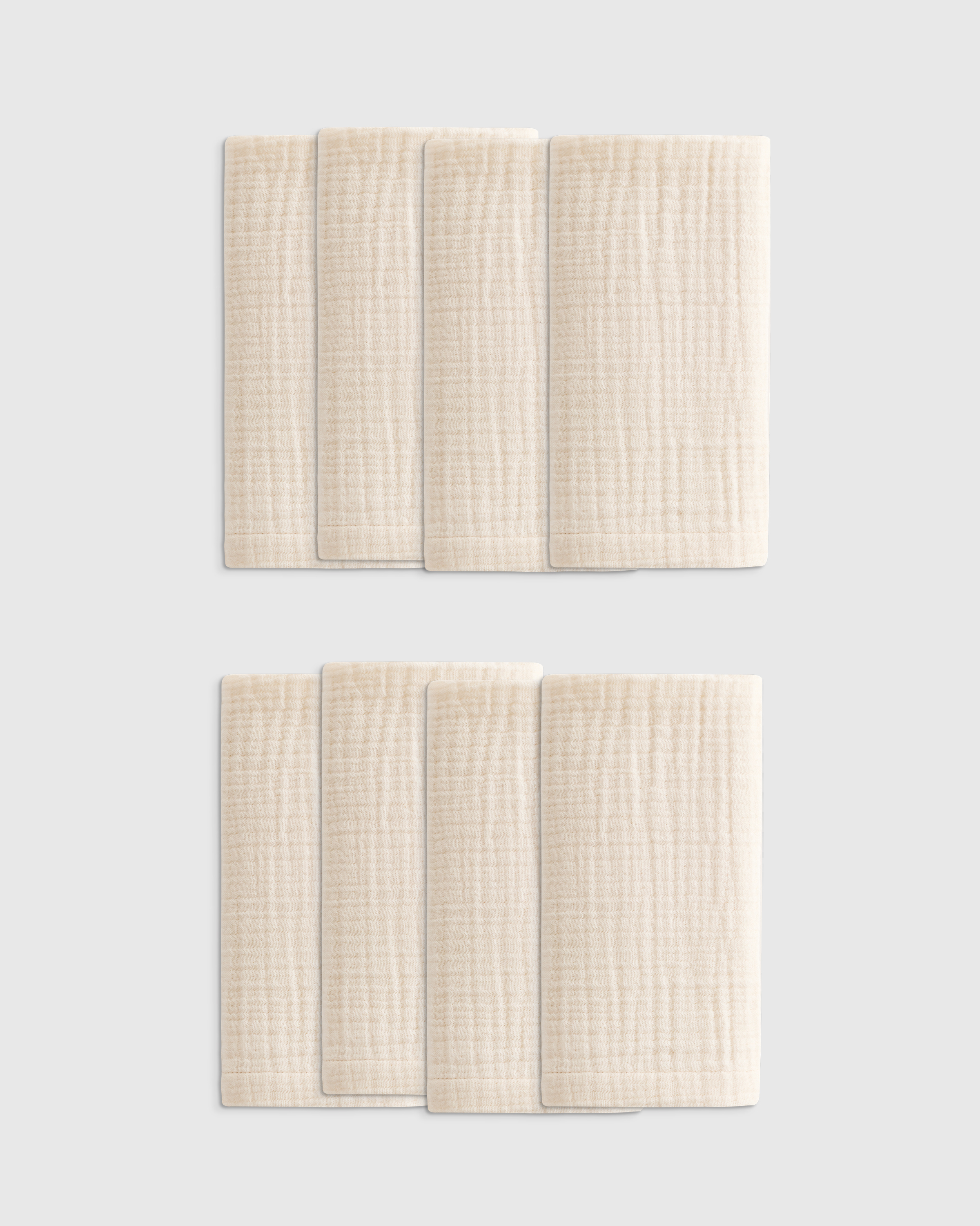 Undyed Organic Airy Gauze Napkins (Set of 8)