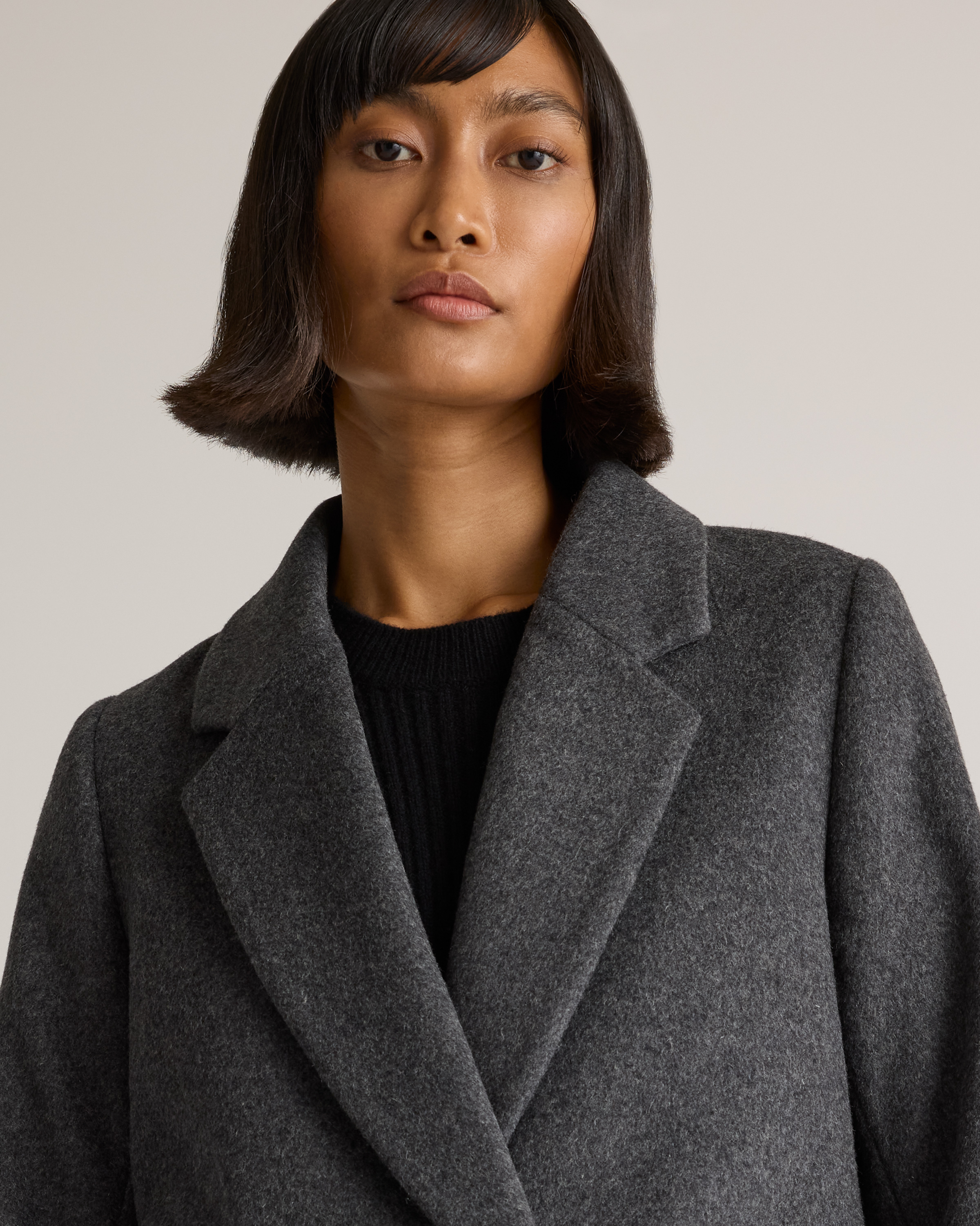 Italian Wool Classic Single-Breasted Coat