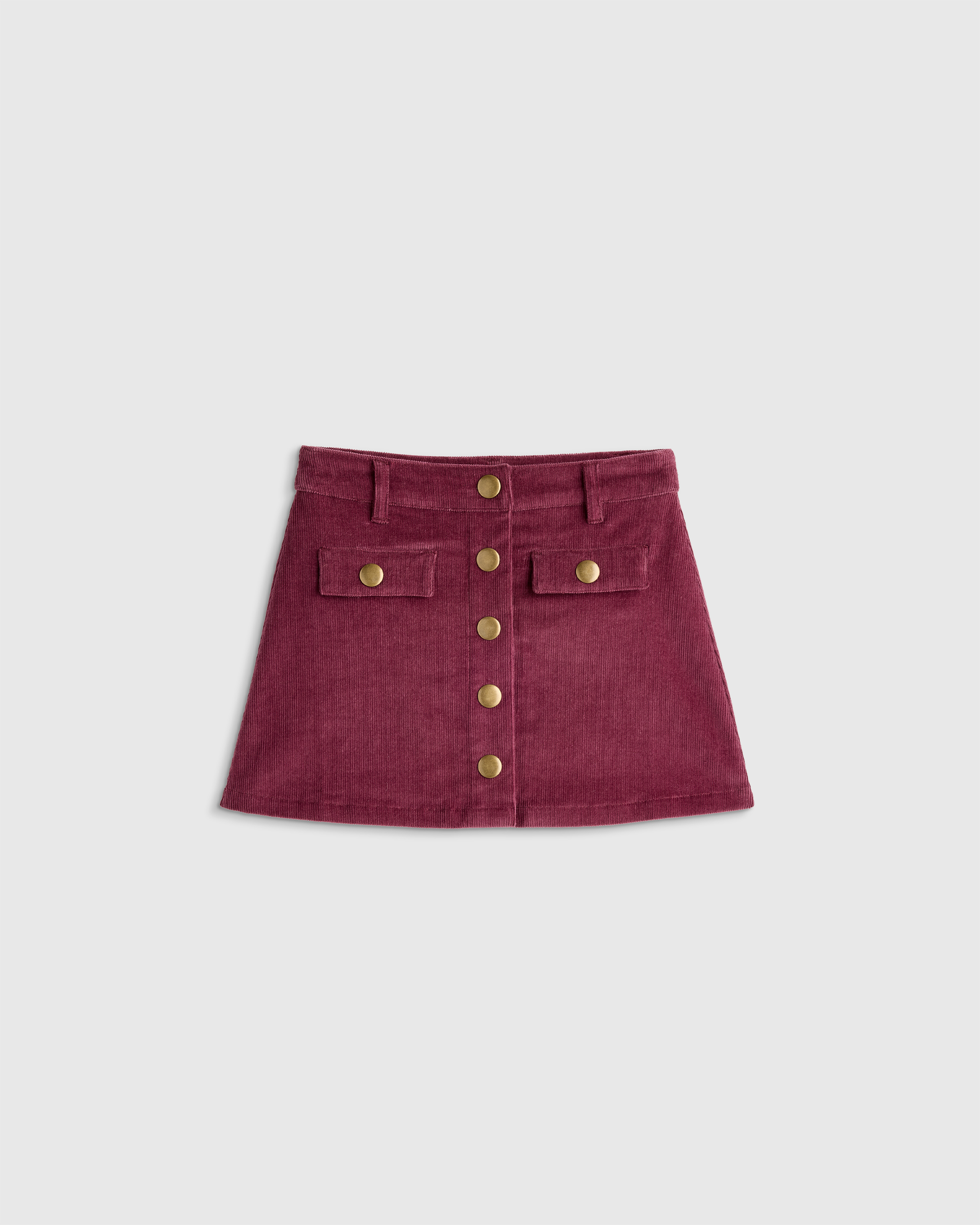 Red Plum Organic Cotton Stretch Corduroy Skirt