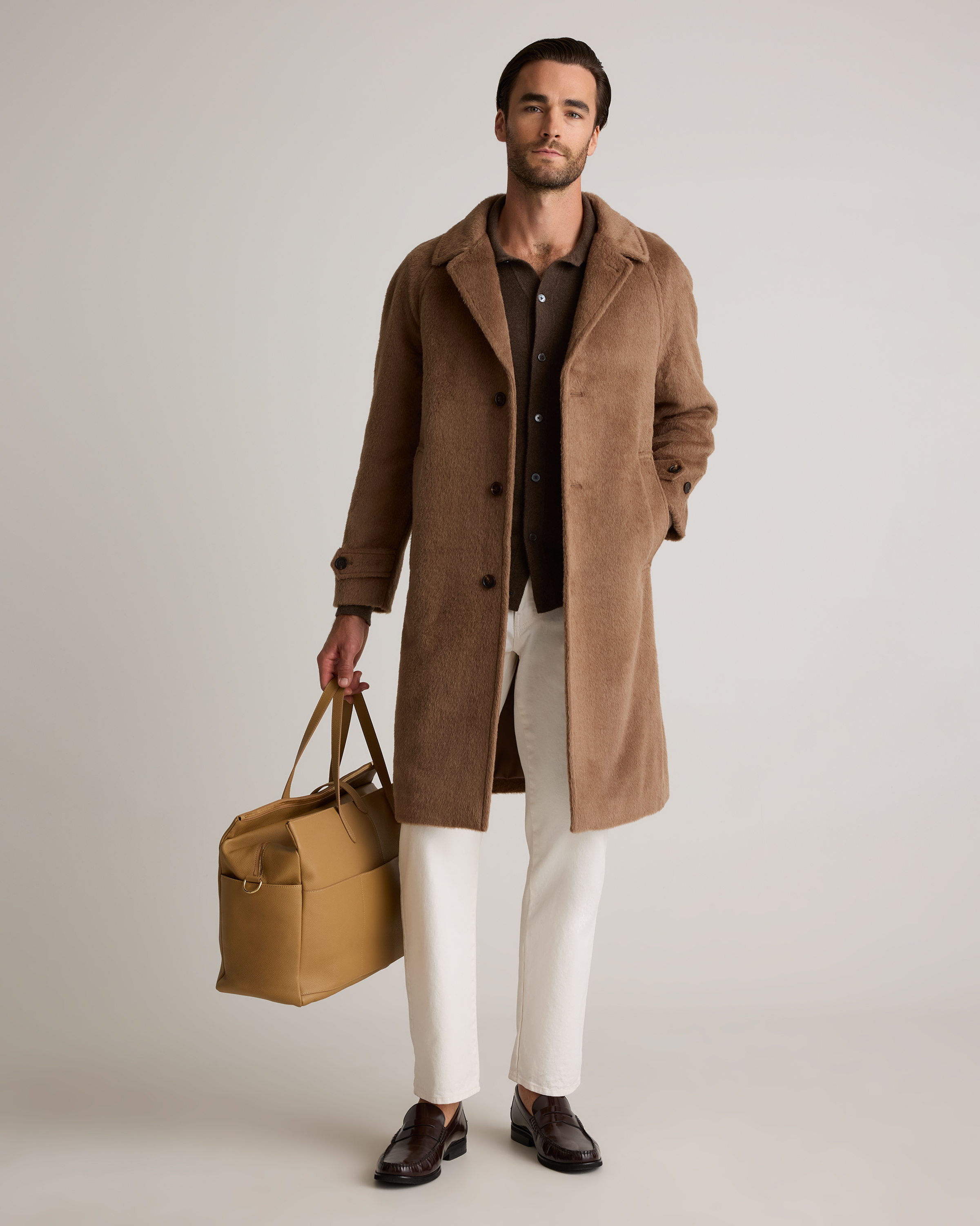 ジャケット・アウター louren doubleface wool over coat 再入荷 】doubleface muffler wool coat / doubleface over wool