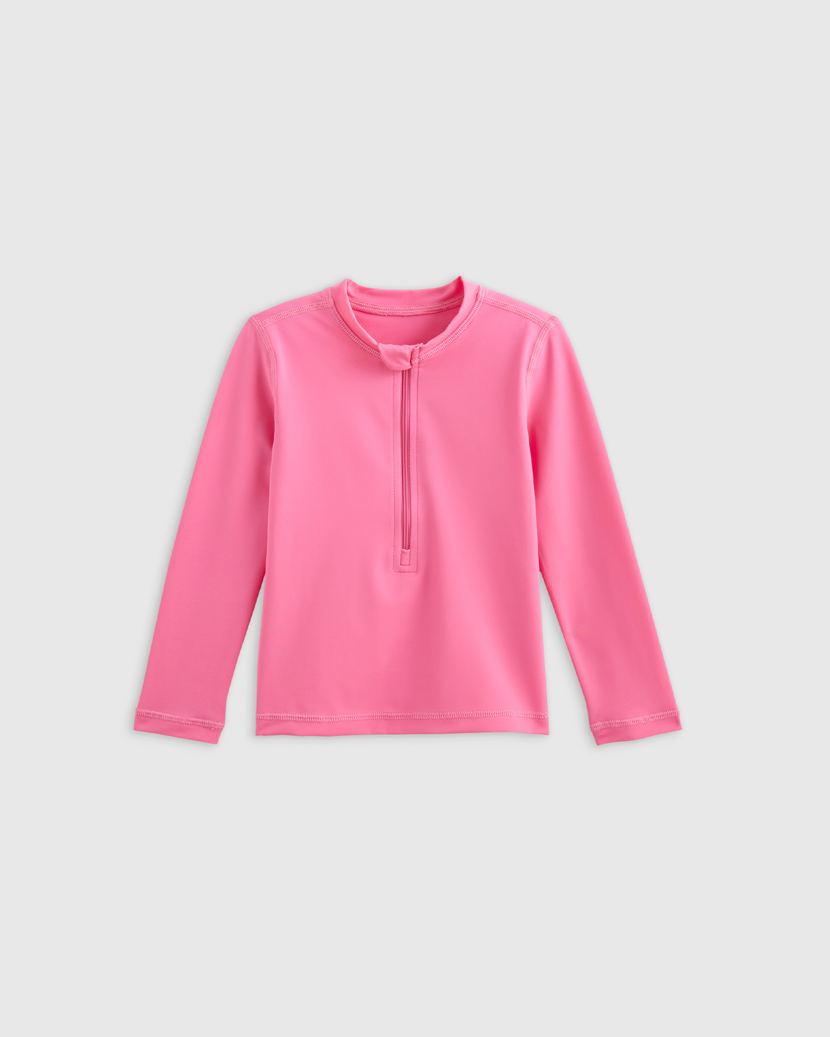 Watermelon Pink Long Sleeve Zip-Up Rash Guard