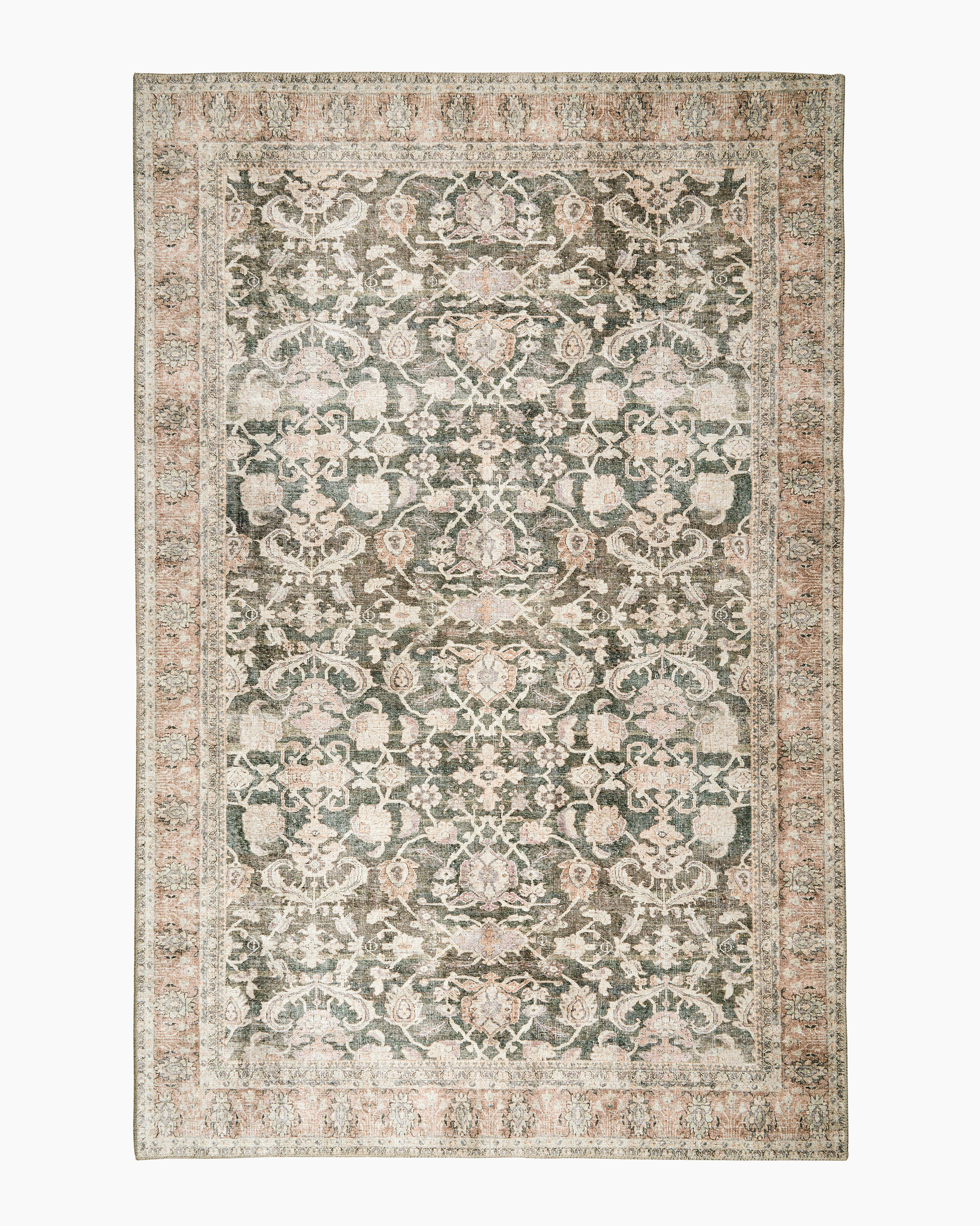 Green Verne Washable Rug