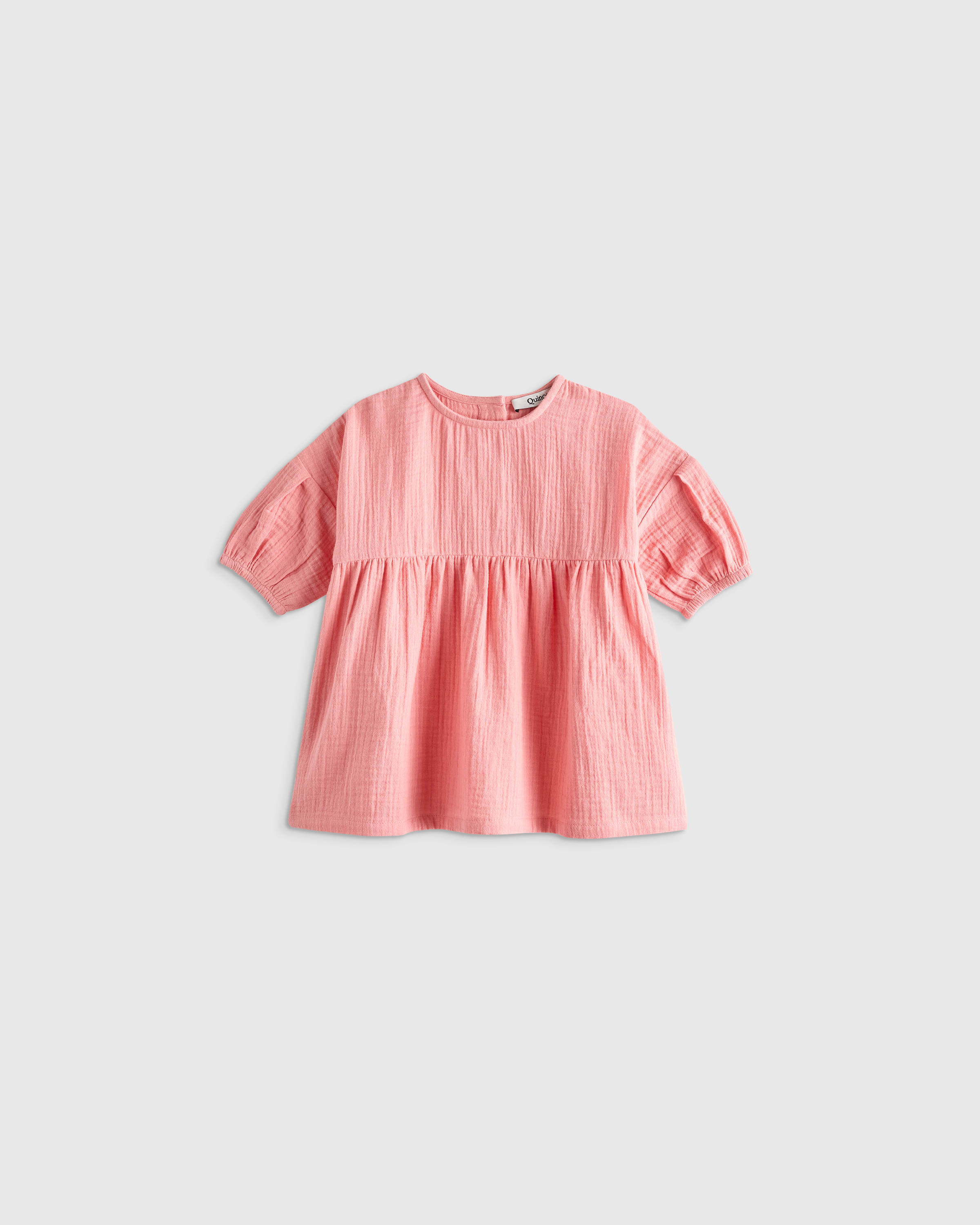 Coral Blush 100% Organic Cotton Gauze Dress