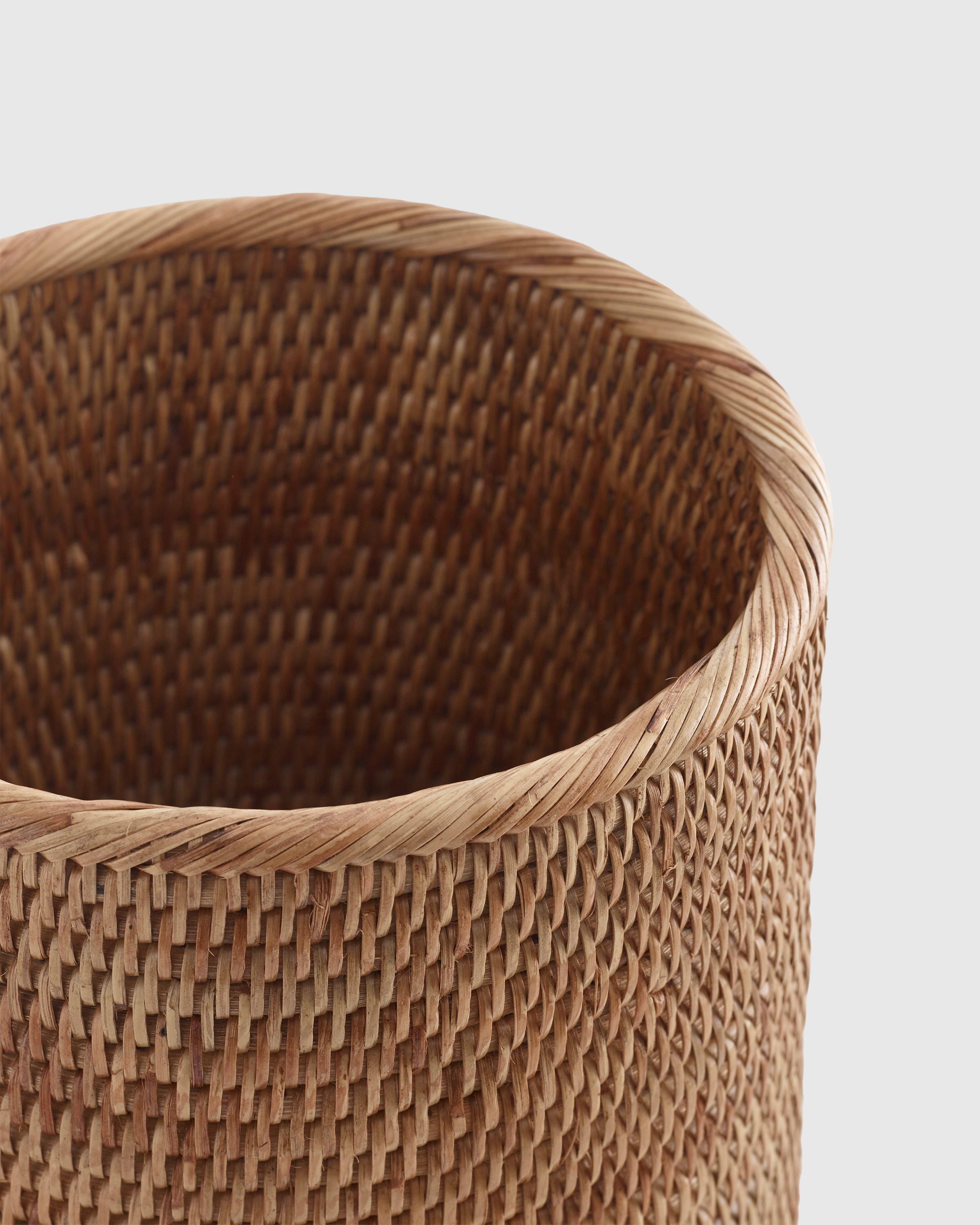 Handwoven Rattan Bathroom Accessory Set - Thumbnail 4